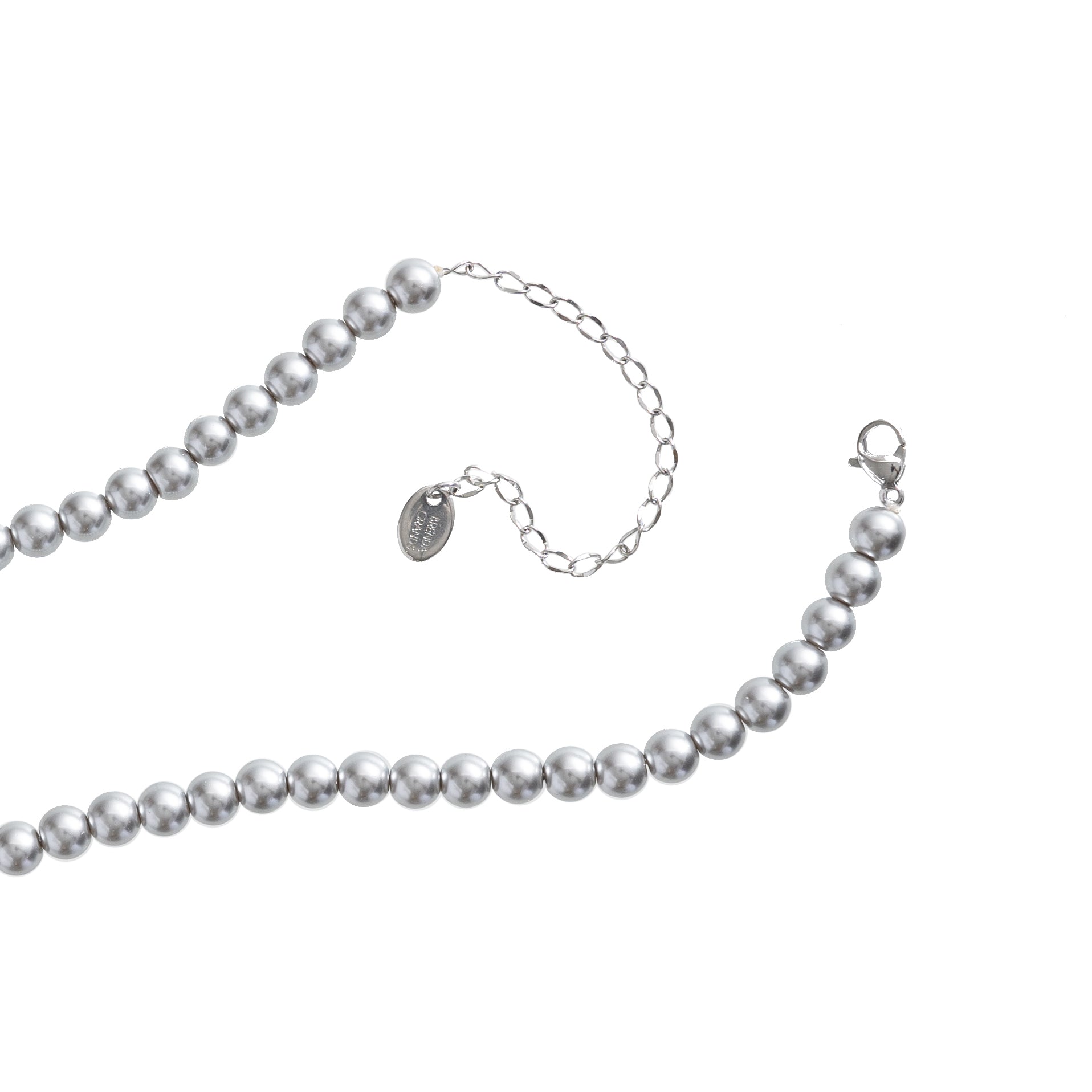 Waterproof Silver Pearls Necklace
