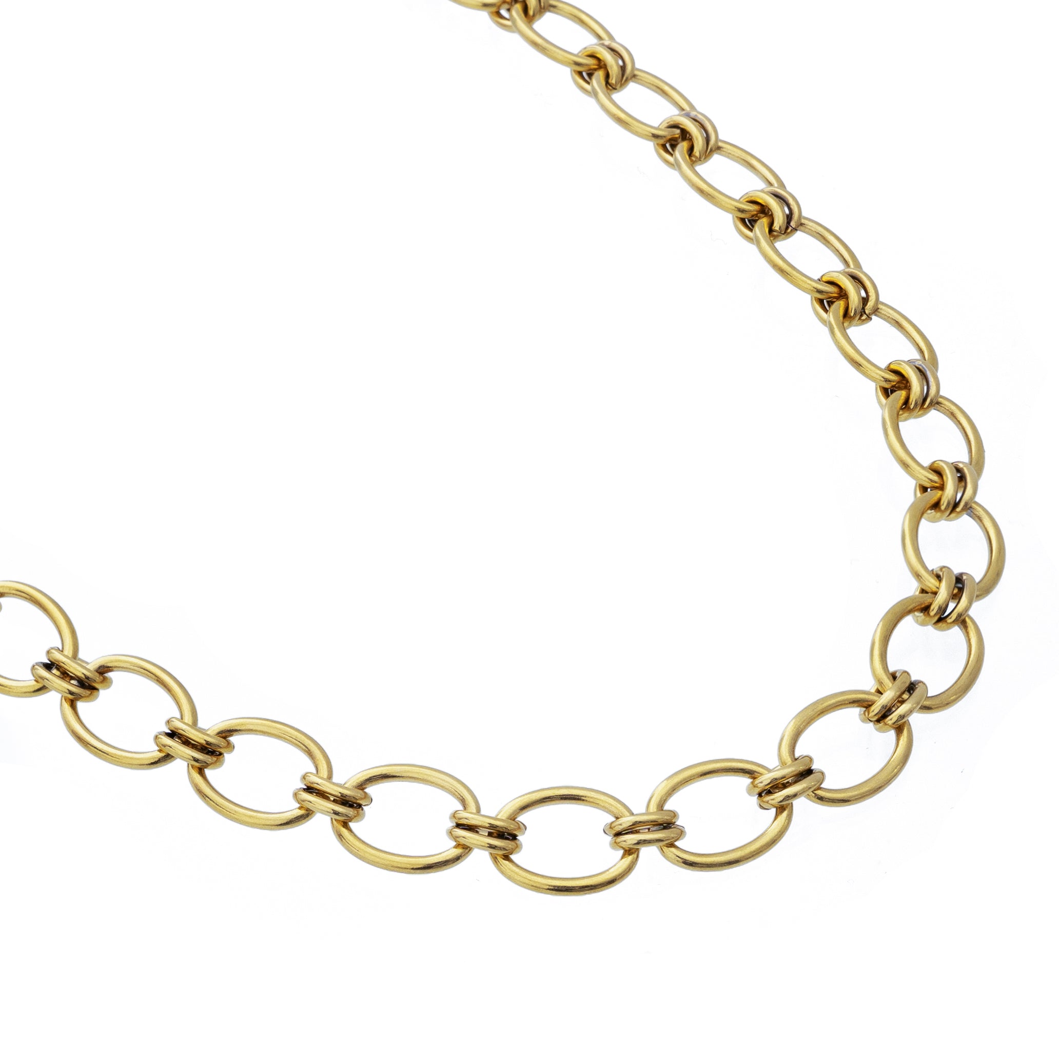 Waterproof Gold Chunky Oval Necklace