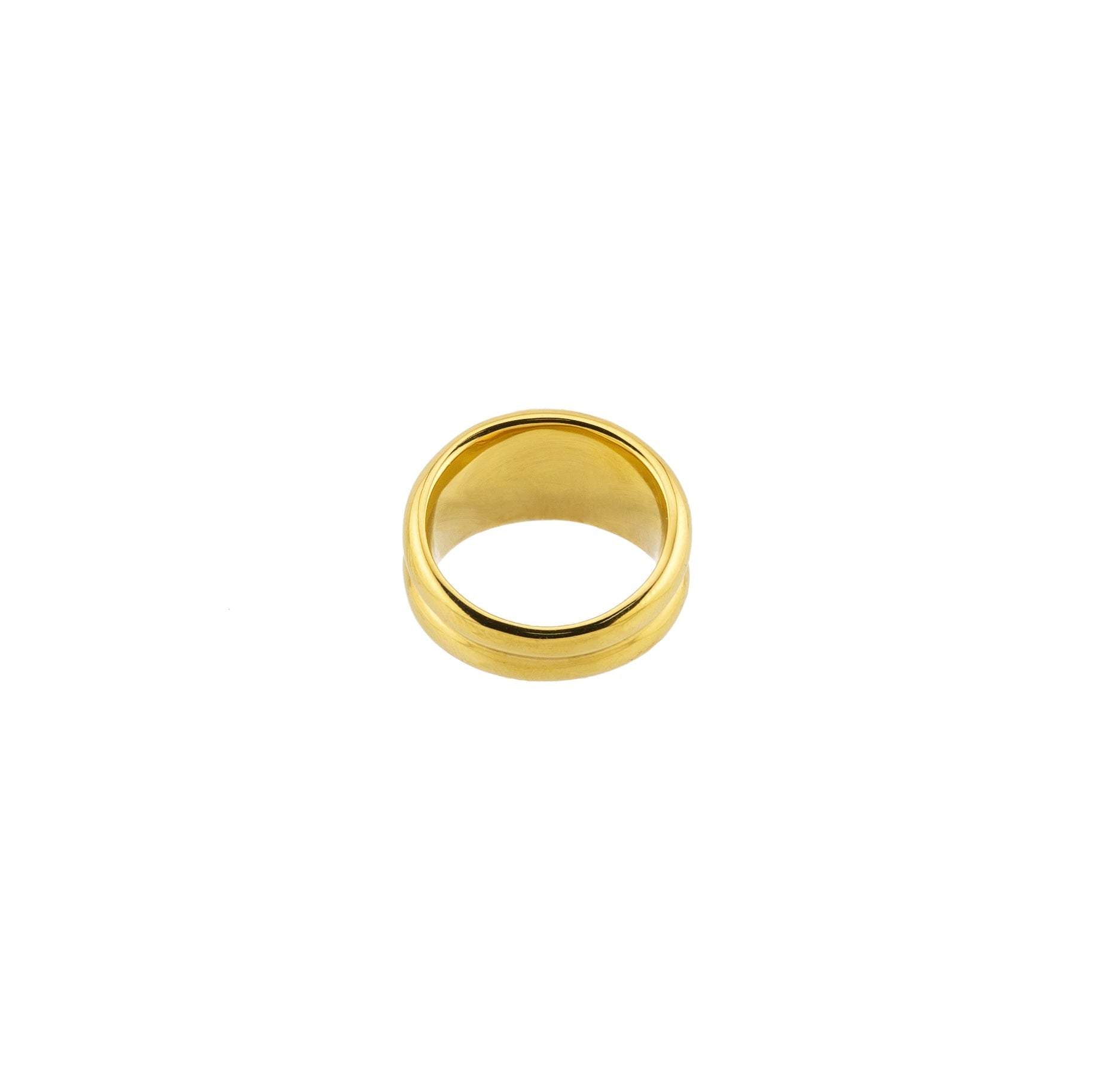 Waterproof Gold Twin Ring