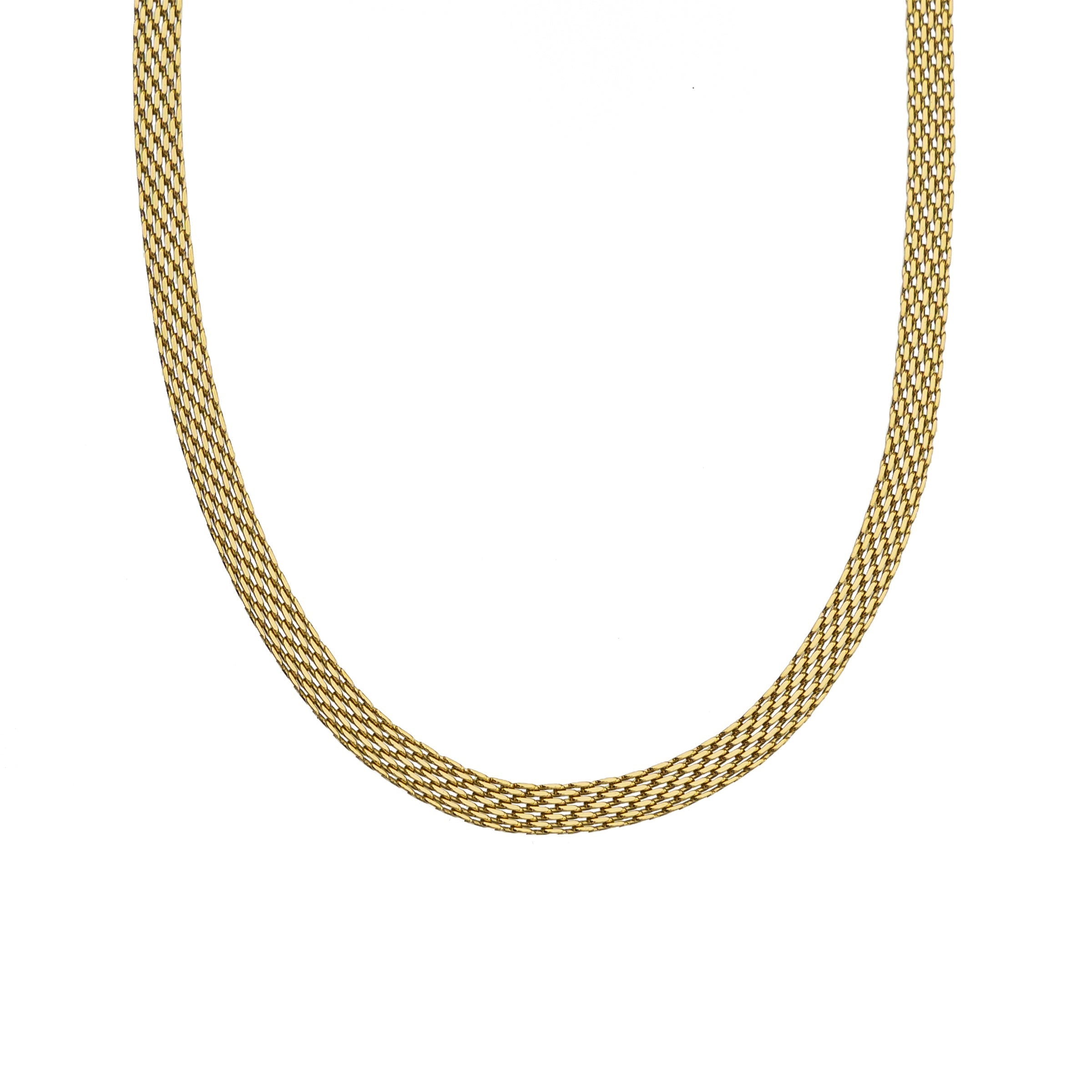 Waterproof Large Gold Braided Necklace