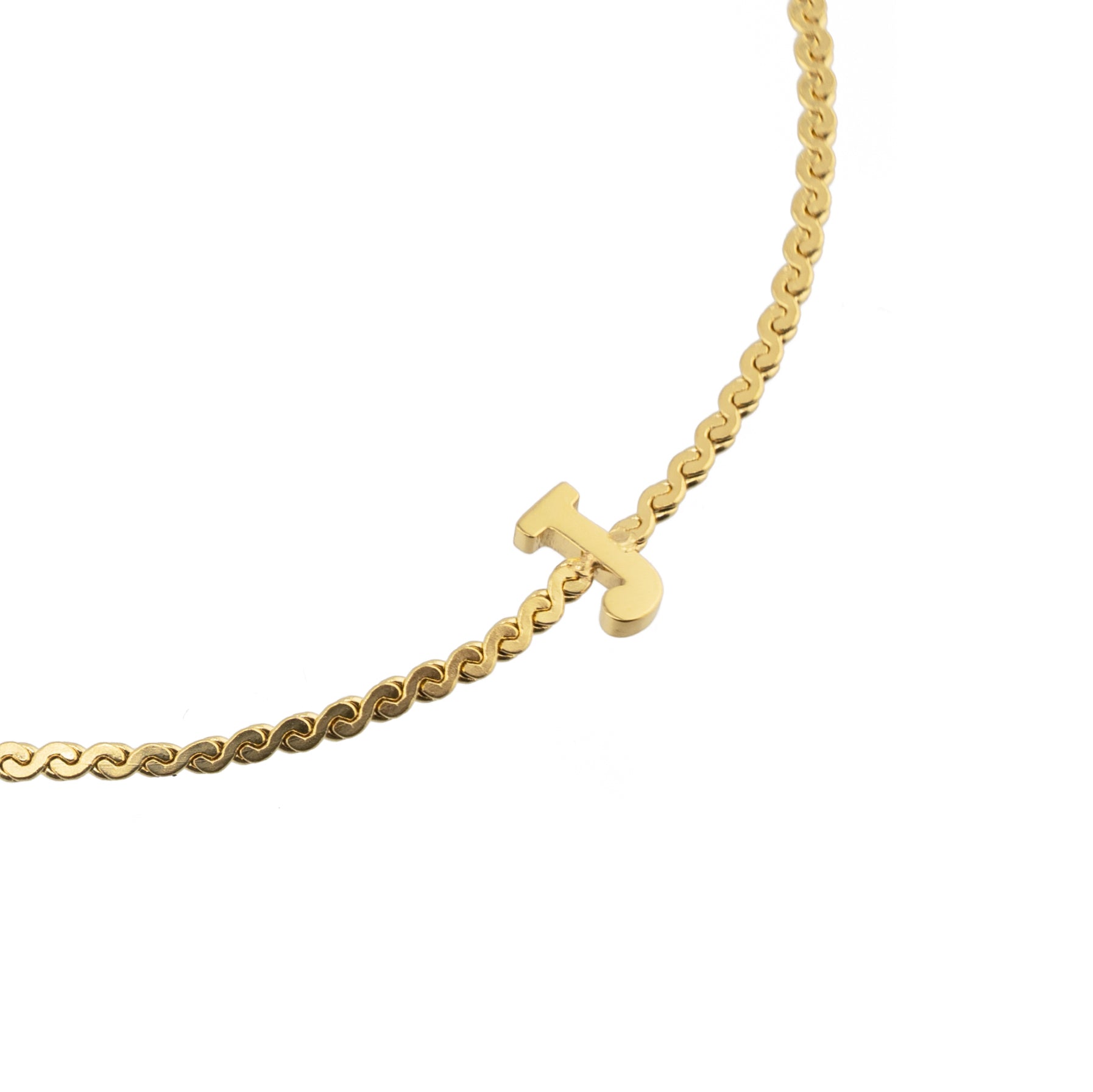 Waterproof Dainty Gold Initial Bracelet
