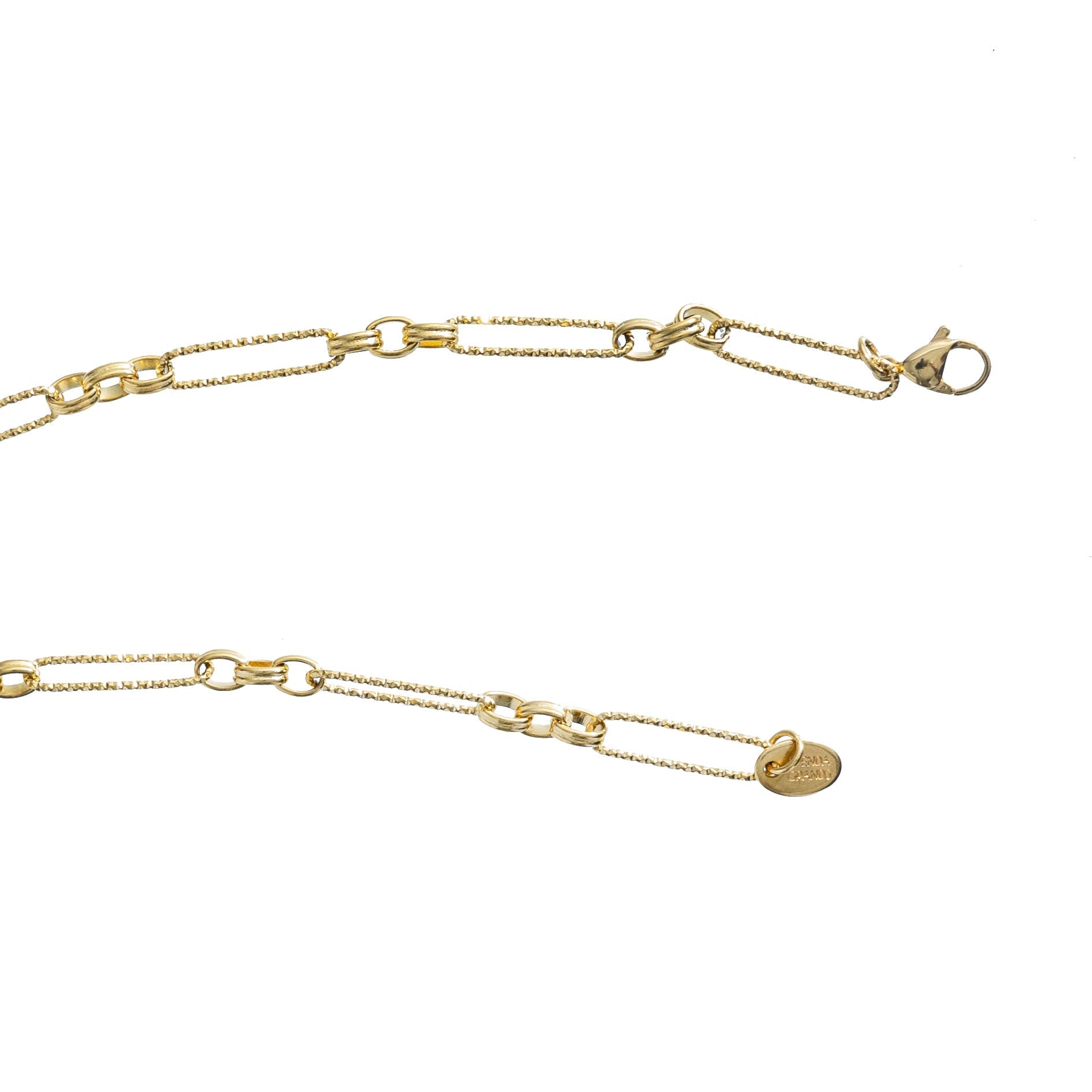 Waterproof Gold Modern Paperclip Chain Necklace