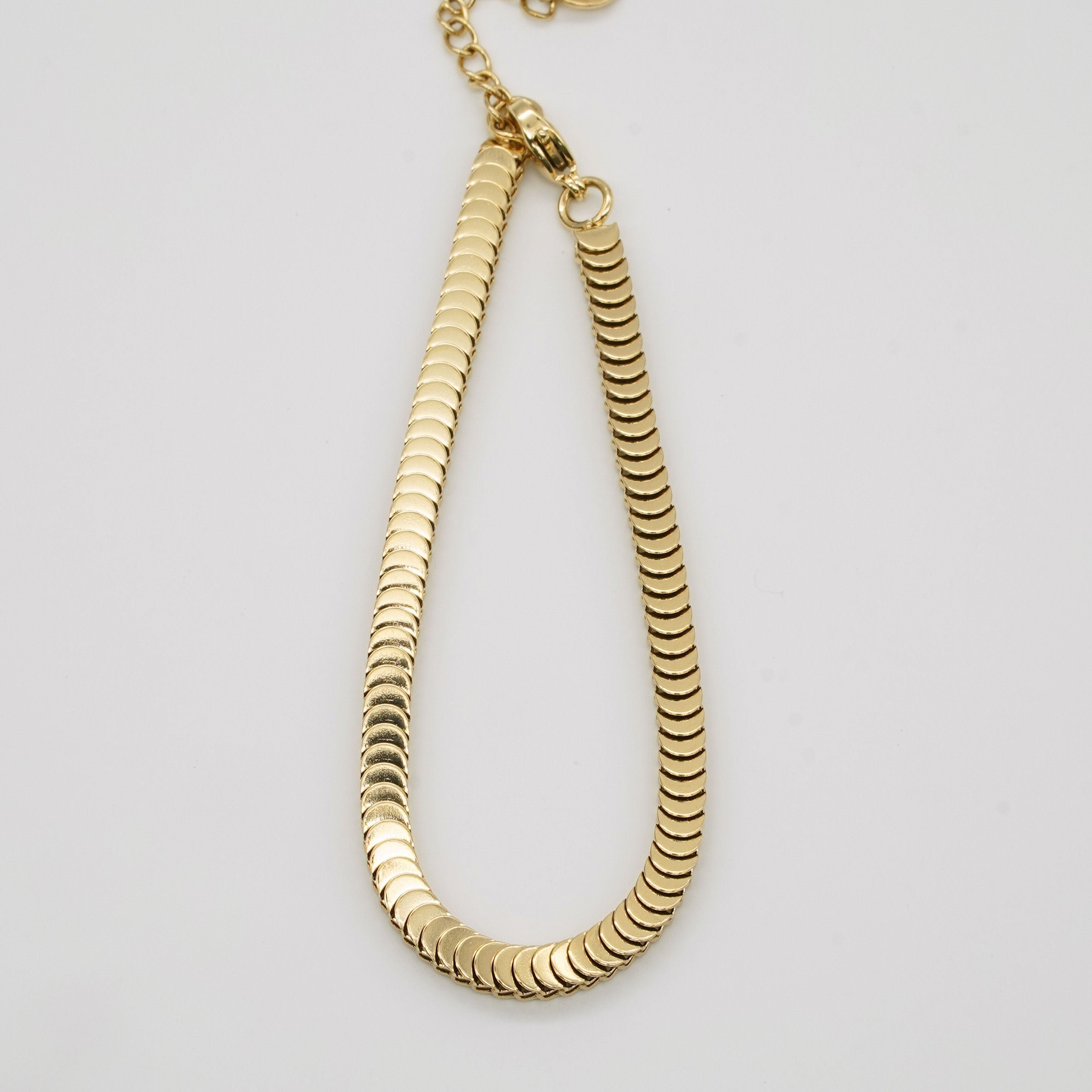 Waterproof Gold Accordion Chain Bracelet