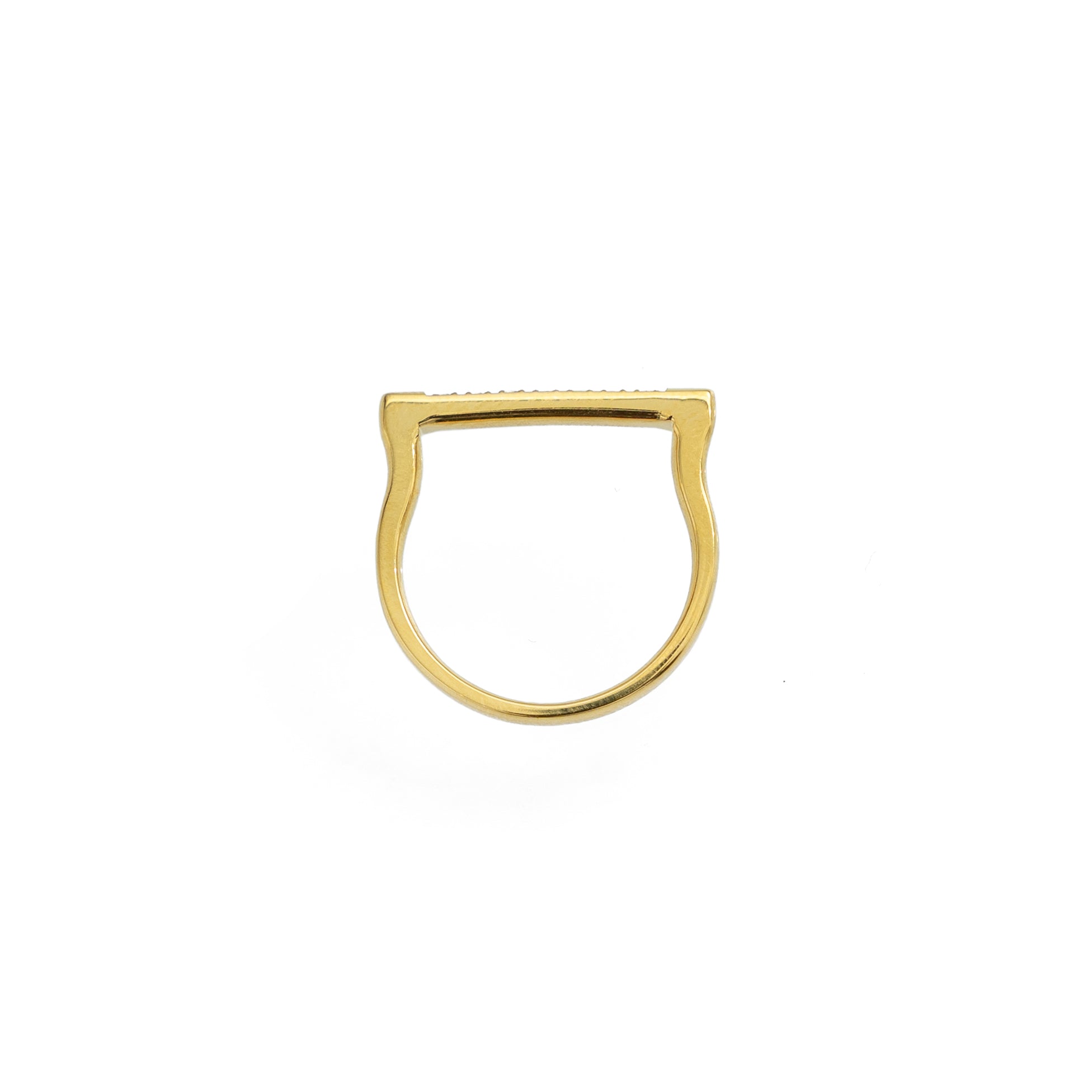Waterproof Gold Tennis Bar Ring