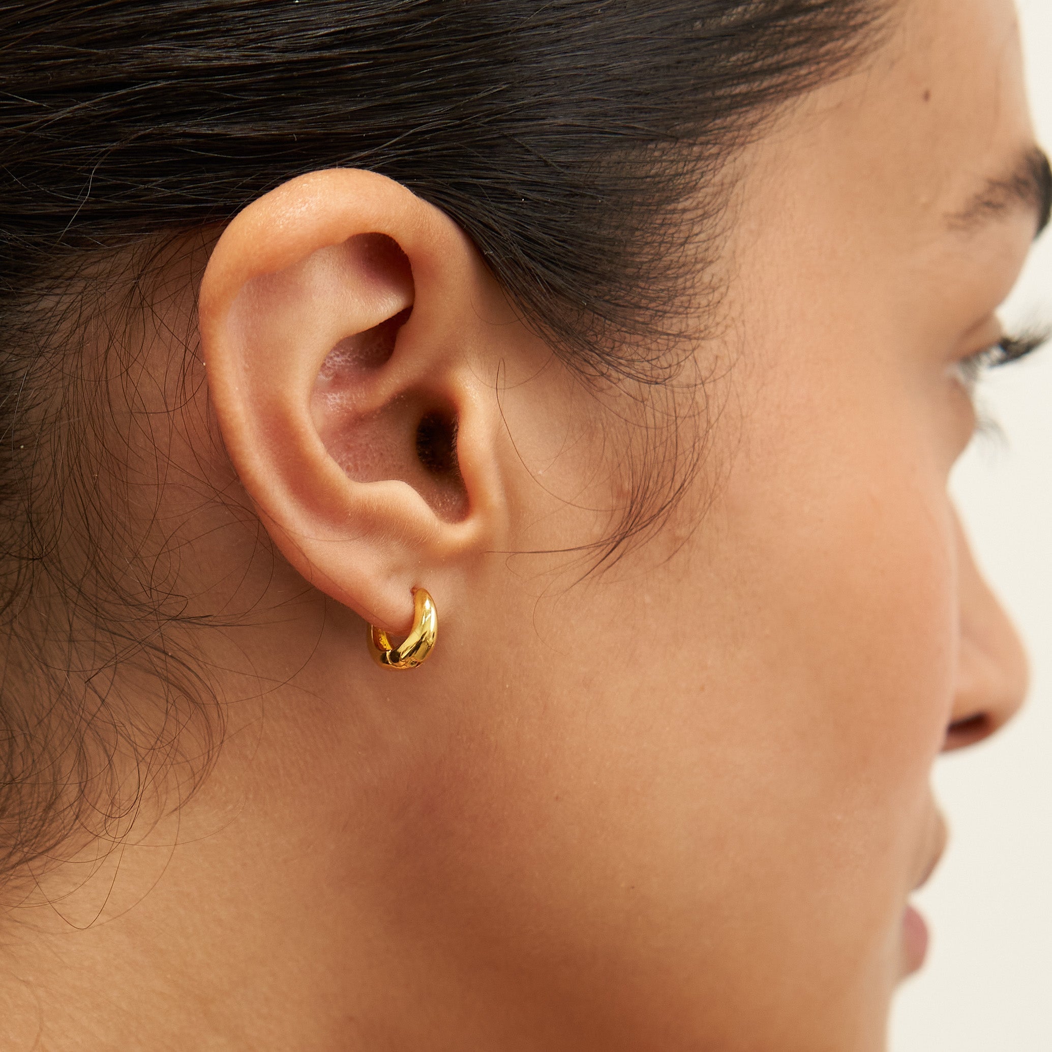 24K Gold 10mm Zenith Hoops