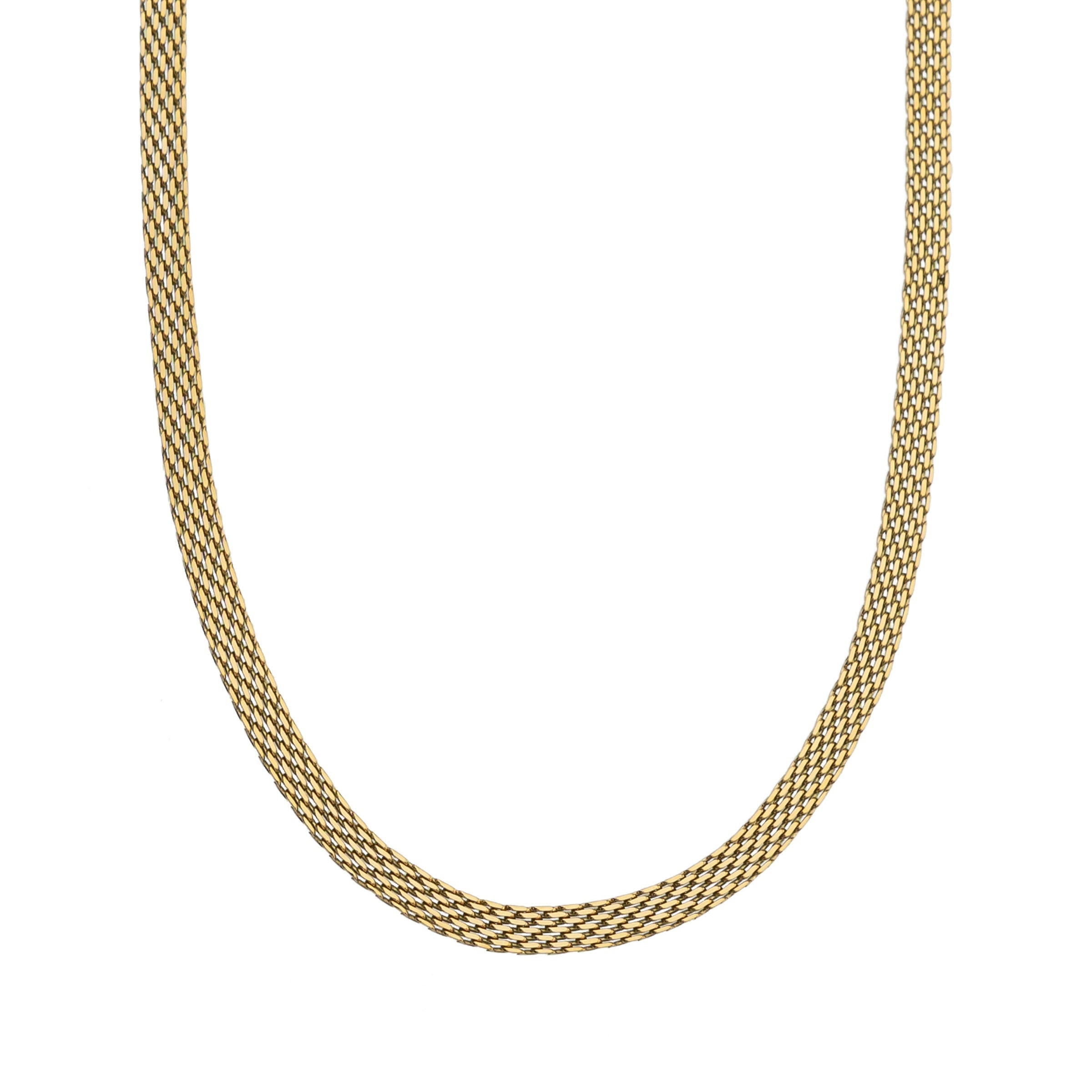 Waterproof Large Gold Braided Necklace