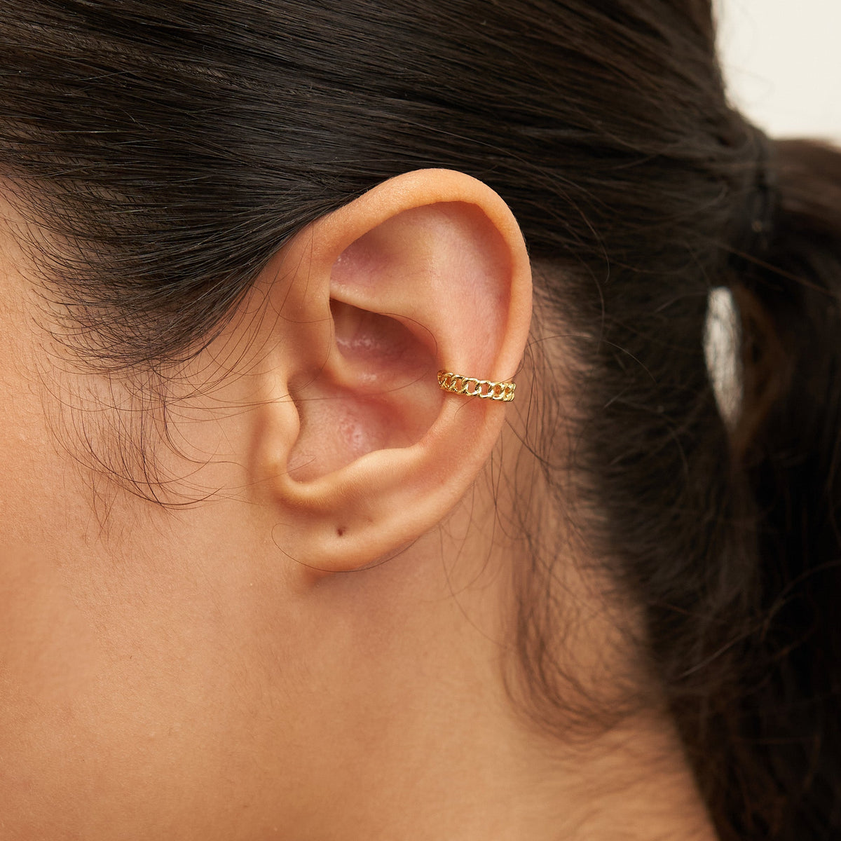18K Gold Braided Ear Cuff