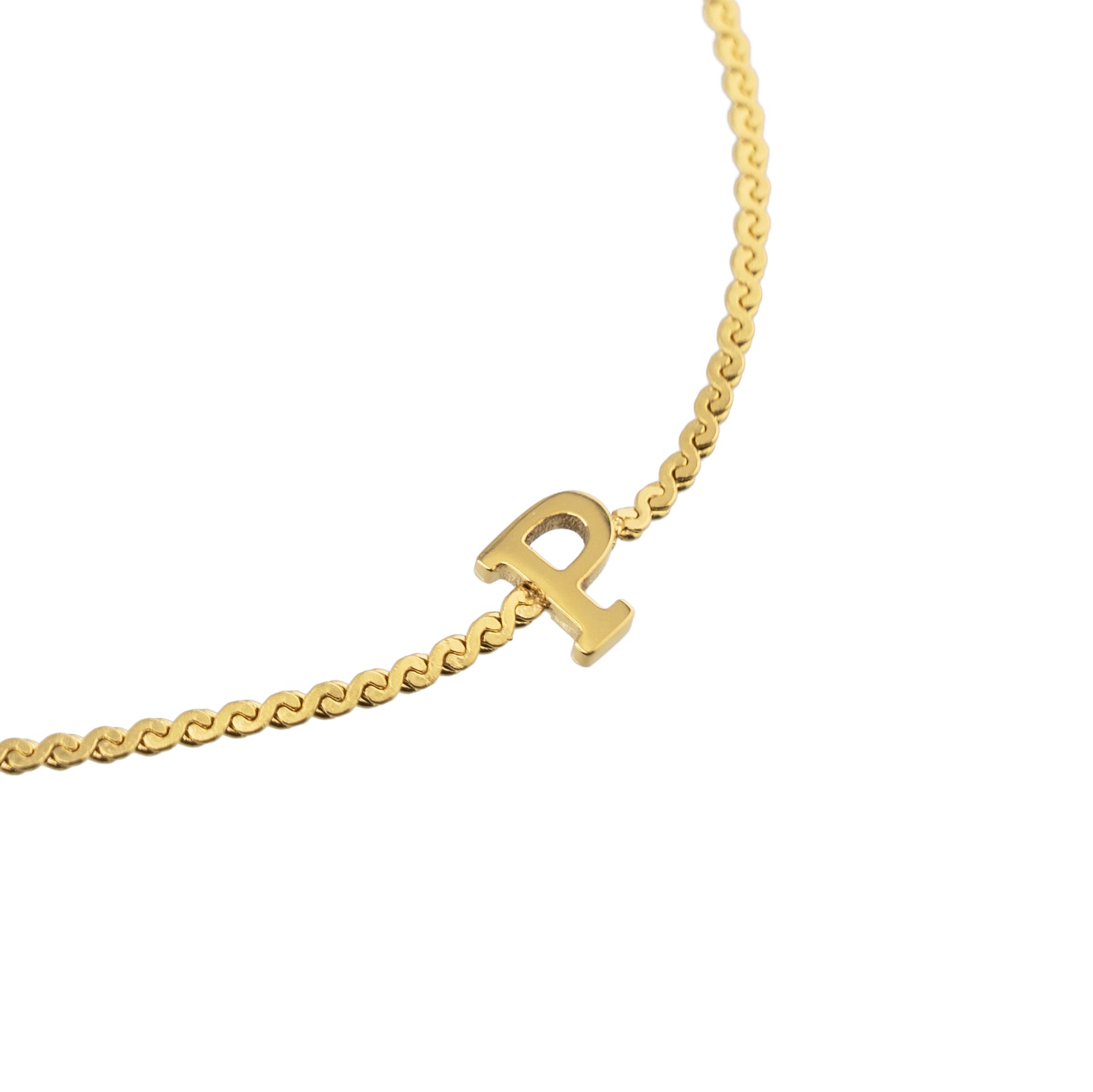 Waterproof Dainty Gold Initial Bracelet