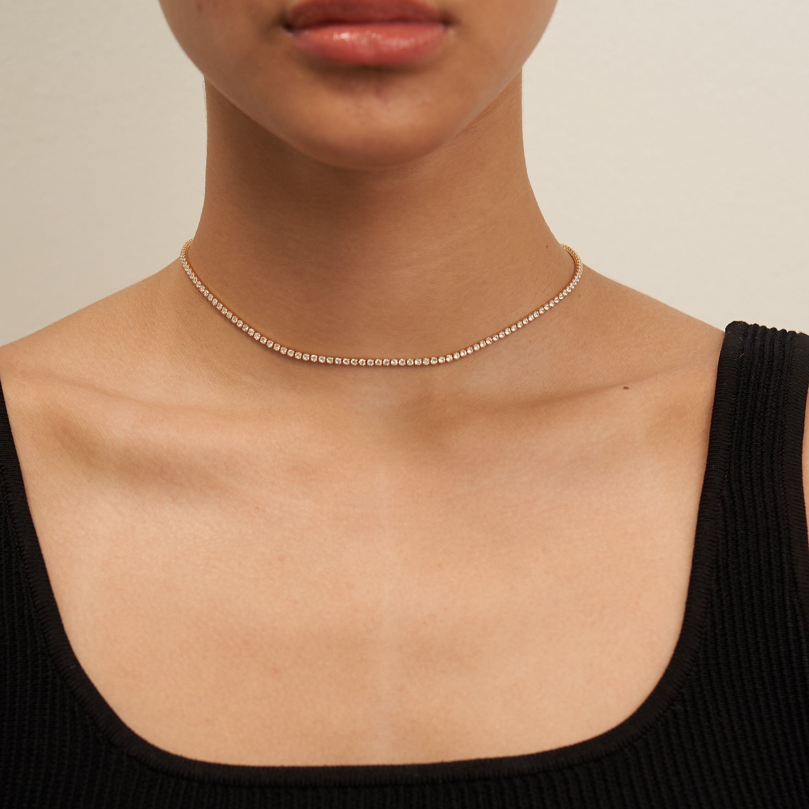 18K Gold Tennis Choker