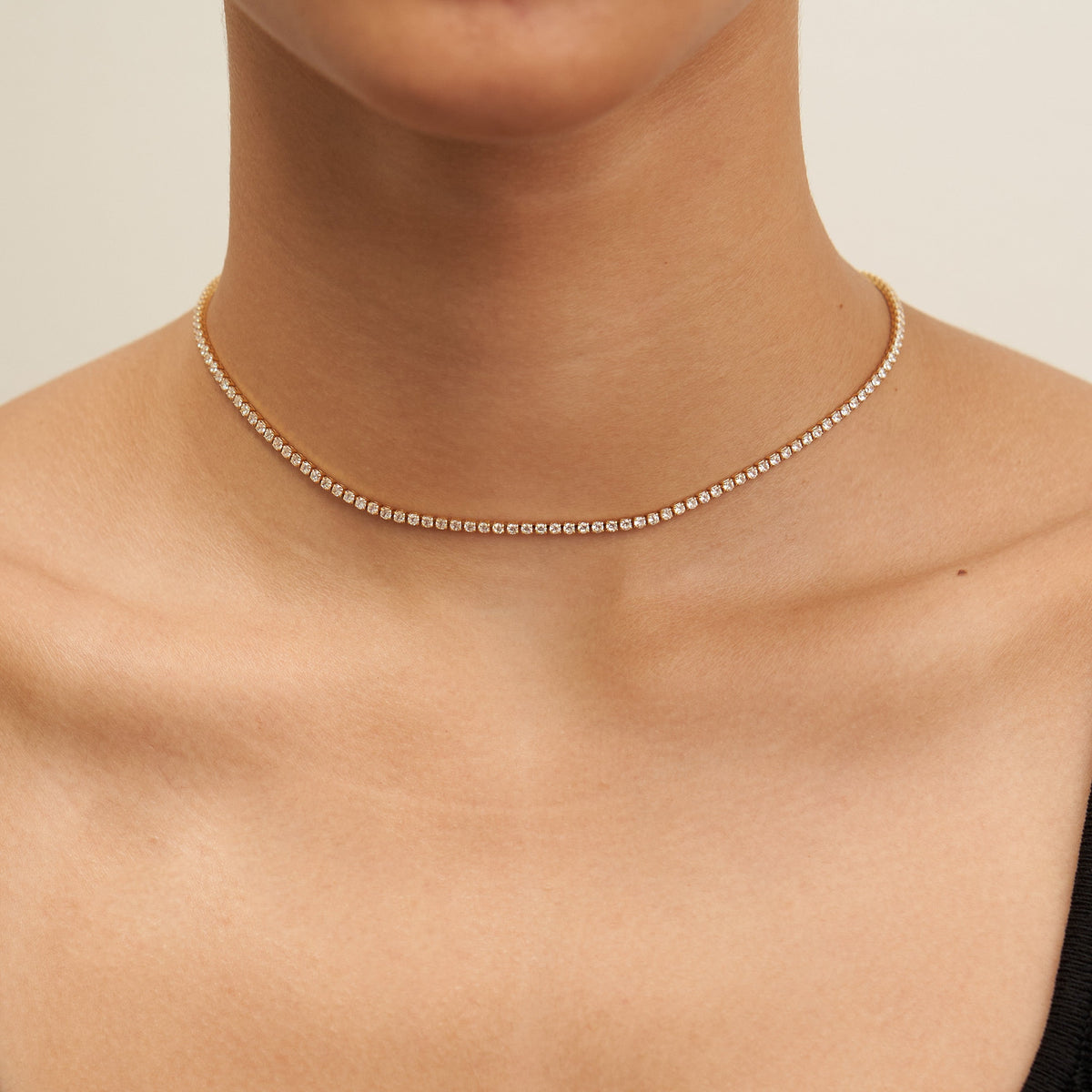 18K Gold Tennis Choker