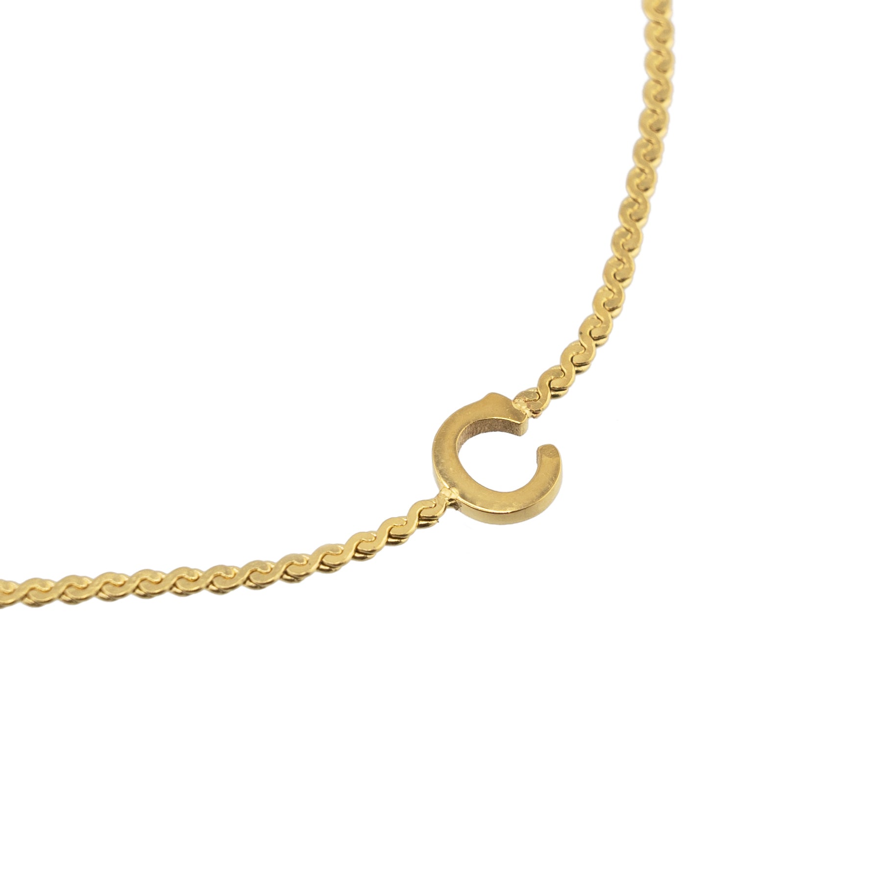 Waterproof Dainty Gold Initial Bracelet