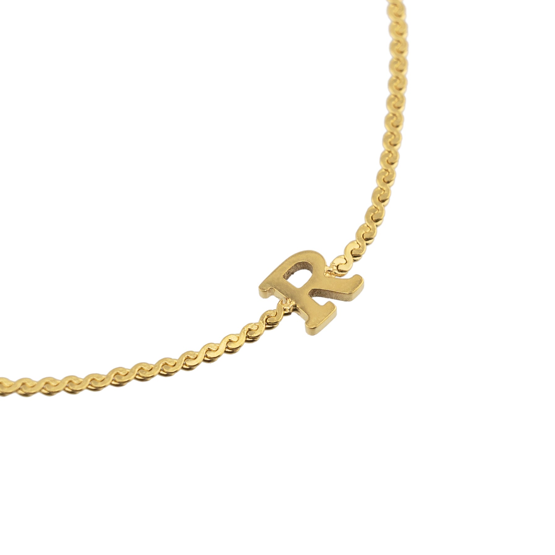 Waterproof Dainty Gold Initial Bracelet