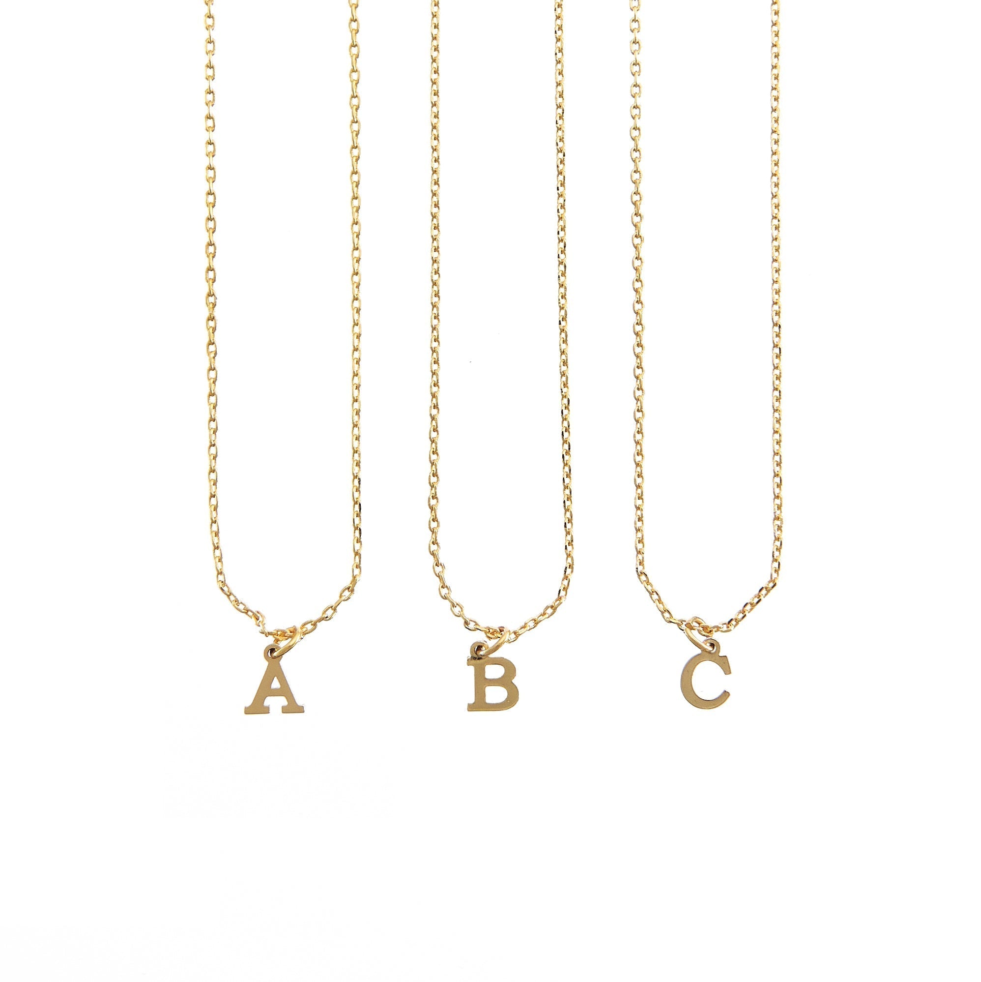 Waterproof Dainty Gold Initial Necklace