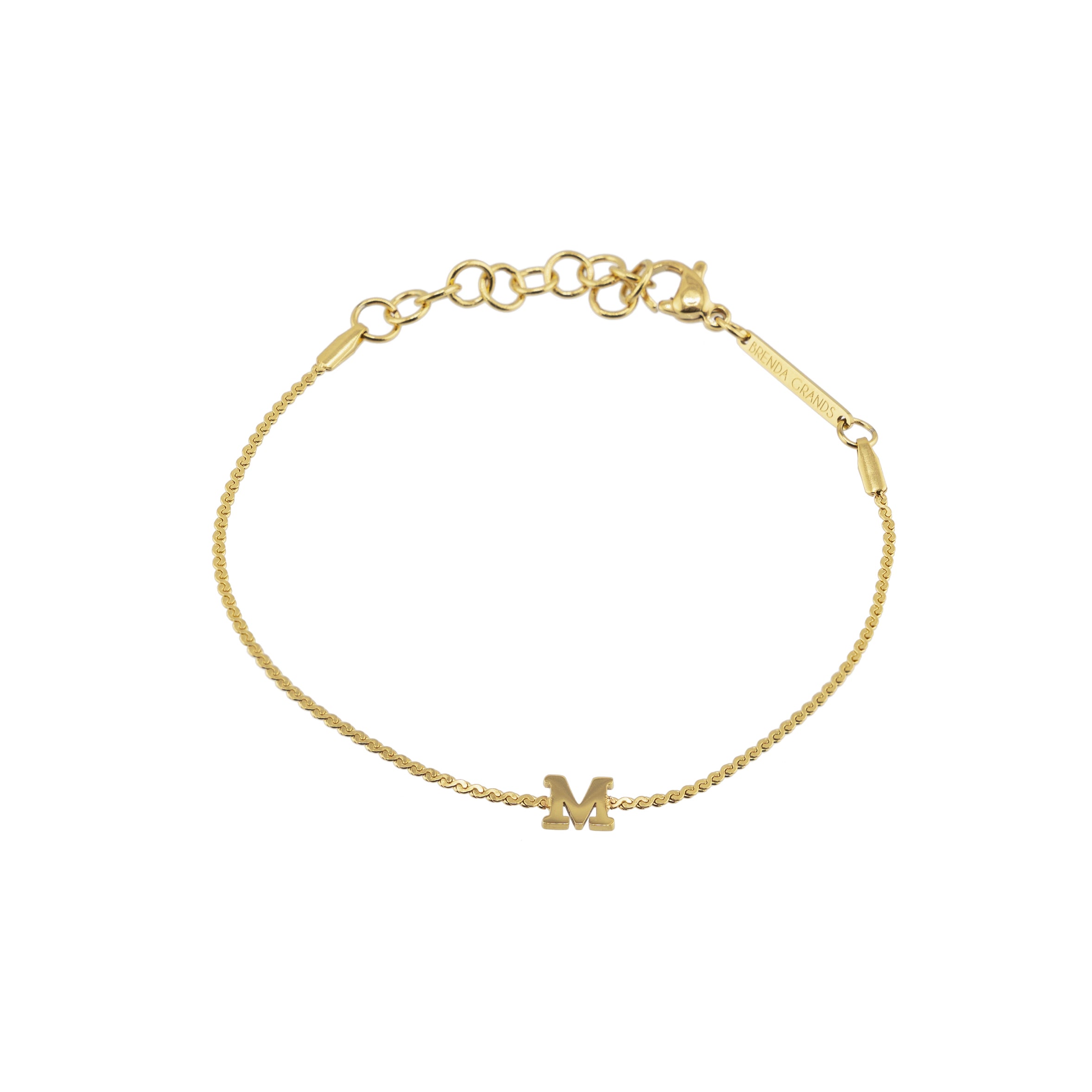 Waterproof Dainty Gold Initial Bracelet