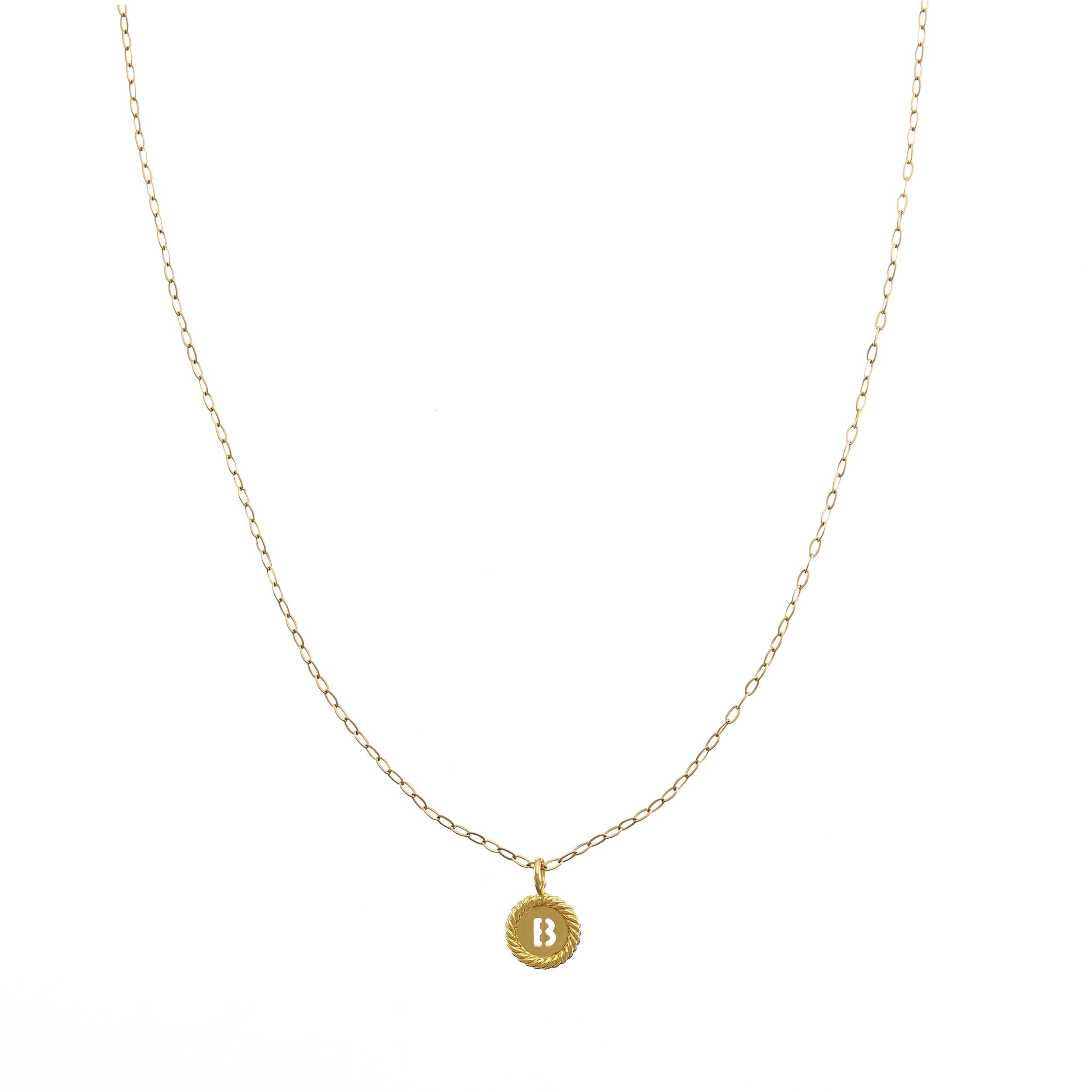 Waterproof Gold Sealed Initial Necklace