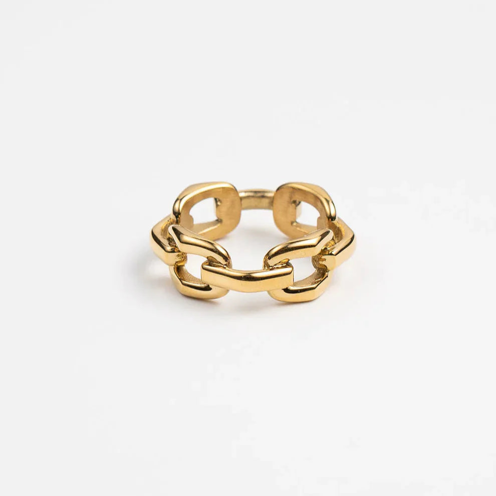 Waterproof Gold Big Chain Ring
