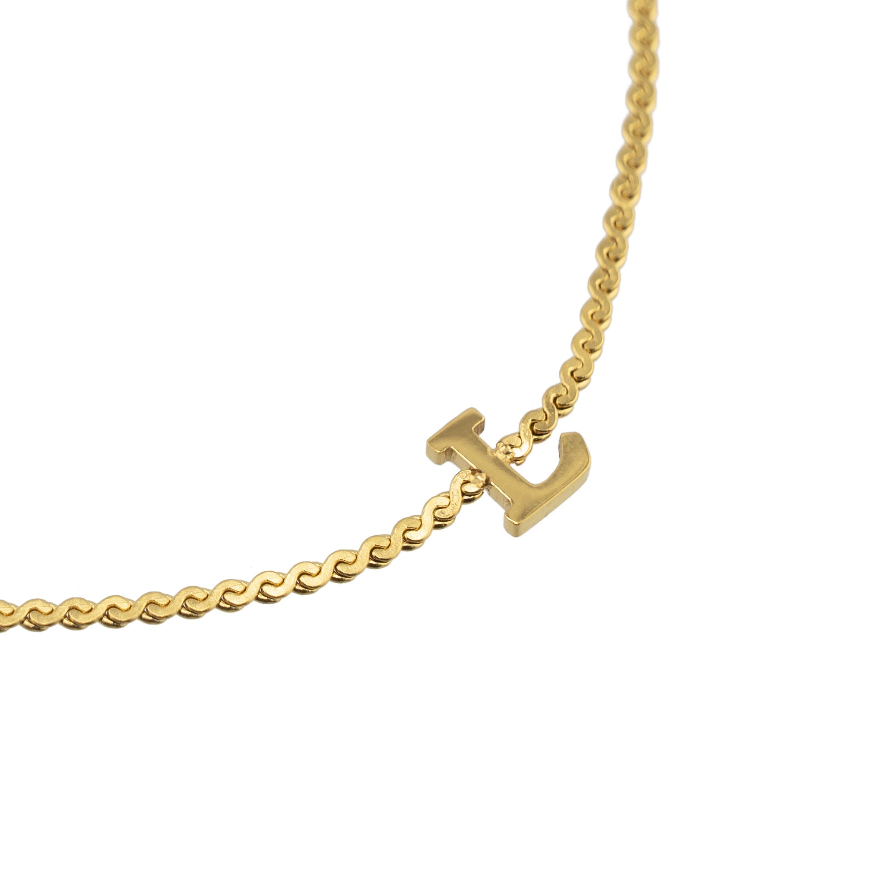 Waterproof Dainty Gold Initial Bracelet