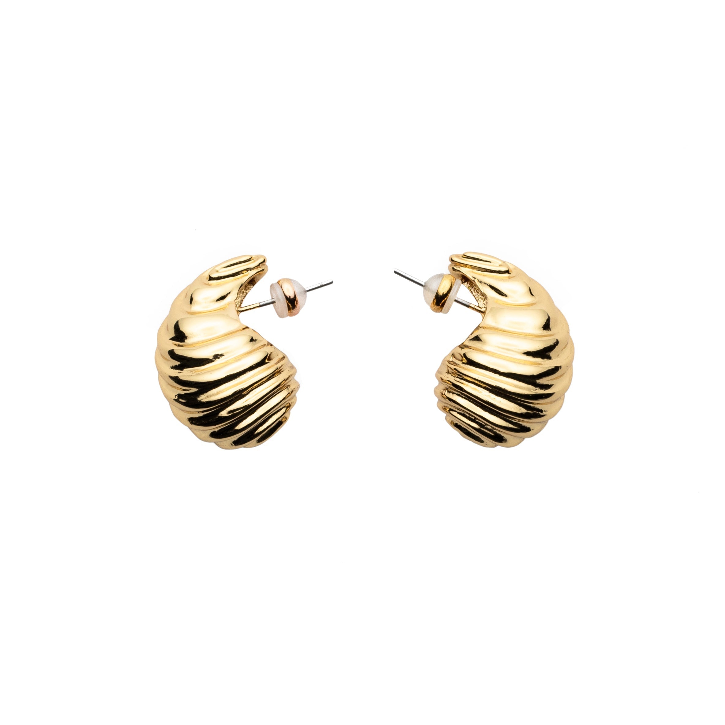 18K Gold Shell Drop Earrings