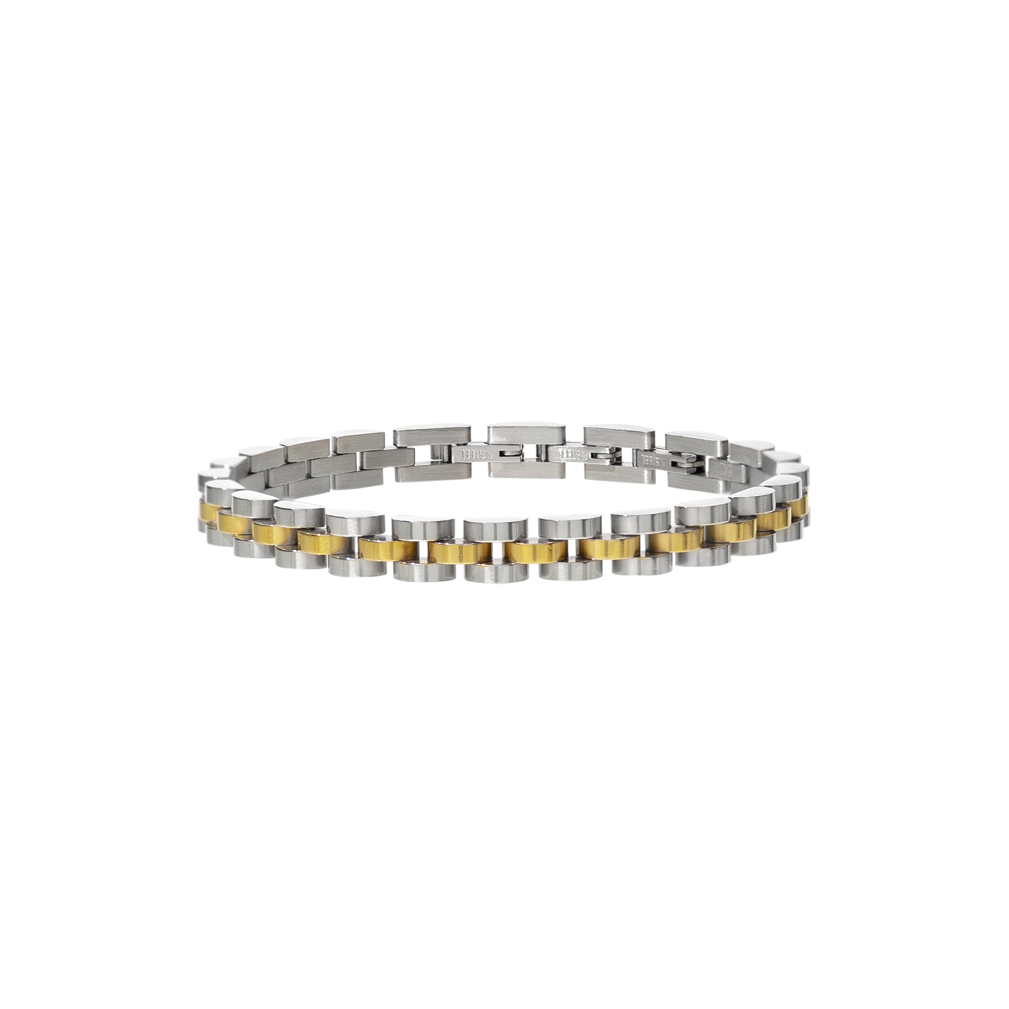 Waterproof Two Tone Dainty Watch Band Bracelet