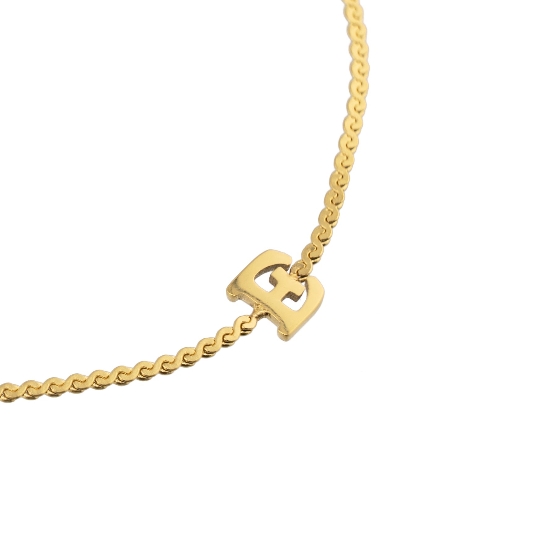 Waterproof Dainty Gold Initial Bracelet