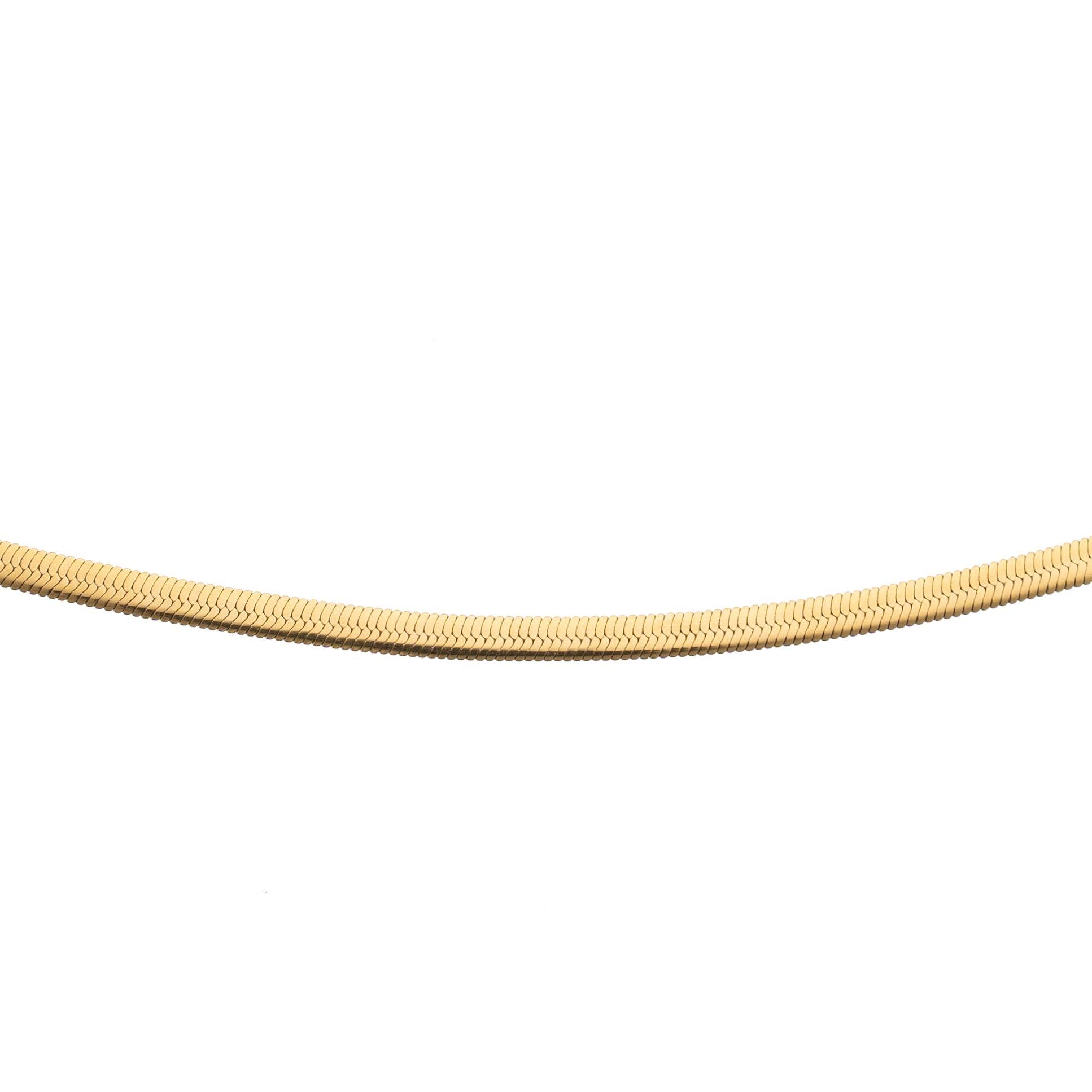 Waterproof Gold Herringbone Necklace