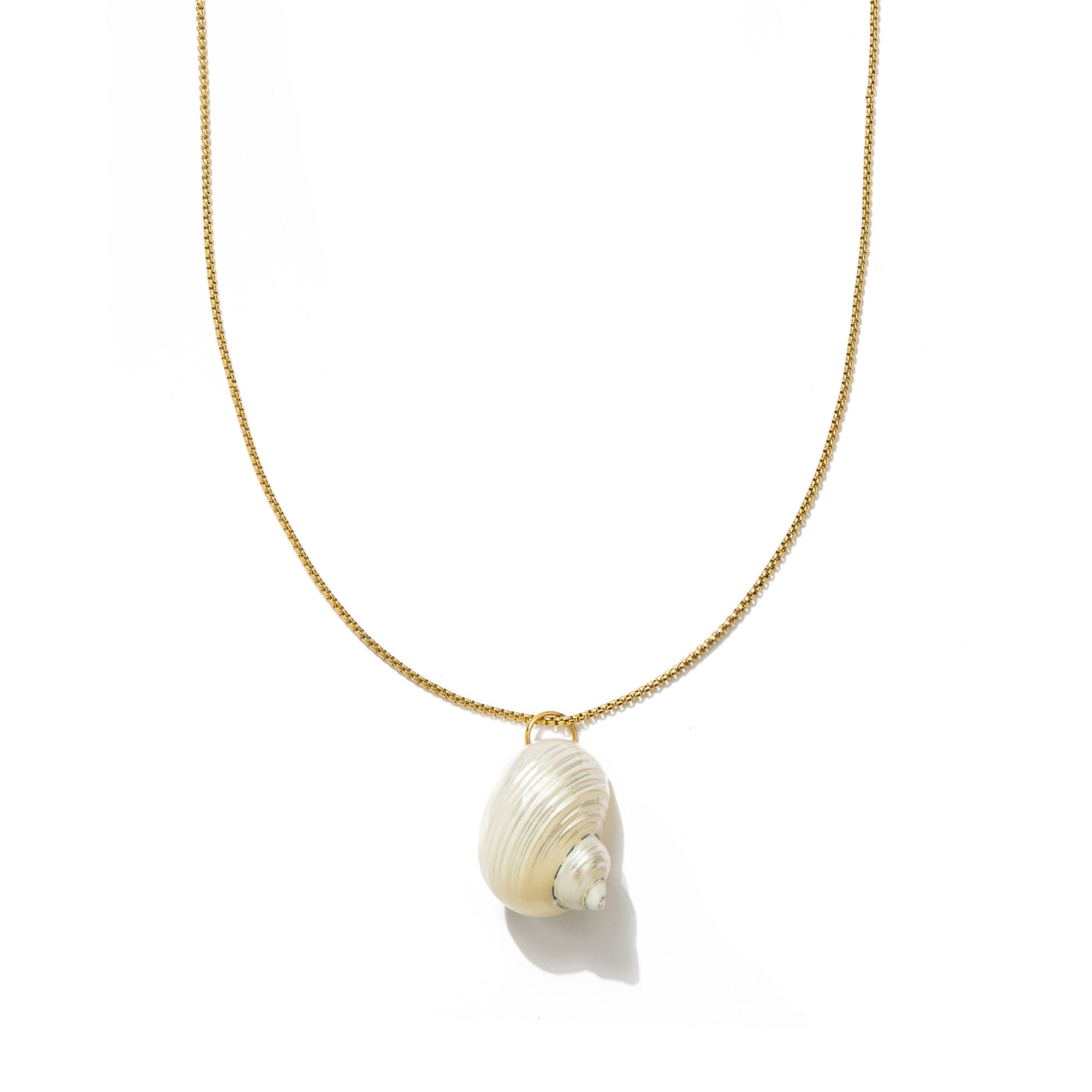 Waterproof Gold Long Shell Necklace