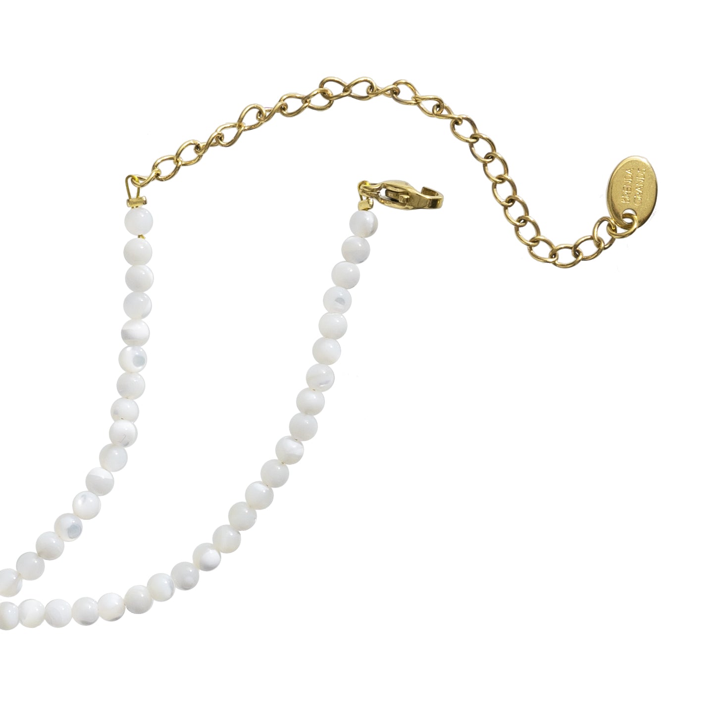 Waterproof White Thin Pearls Necklace