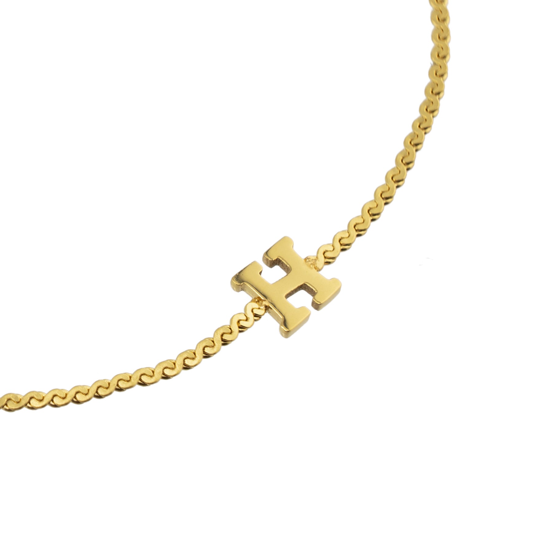Waterproof Dainty Gold Initial Bracelet