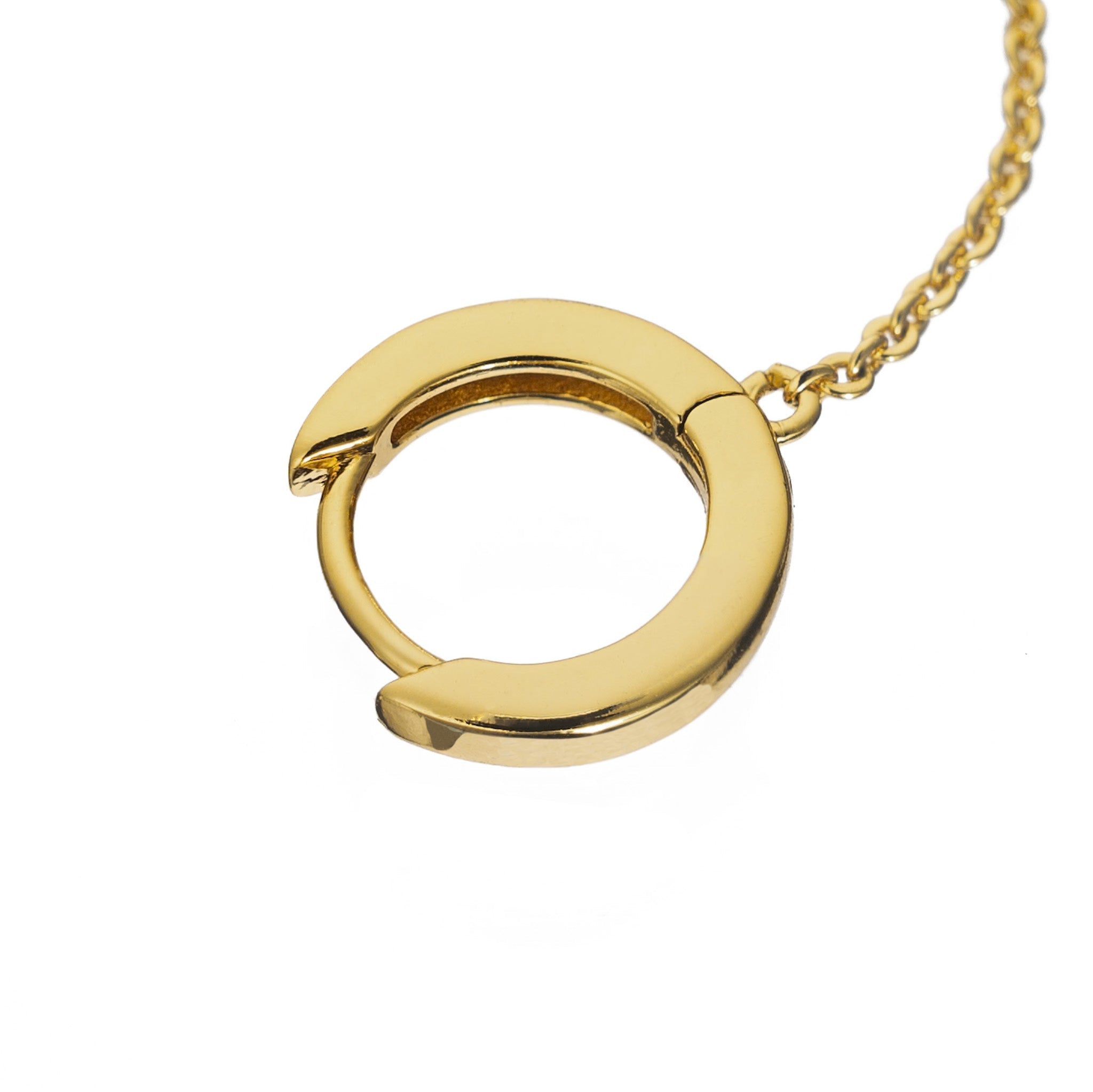 18K Gold Double Huggie - Single