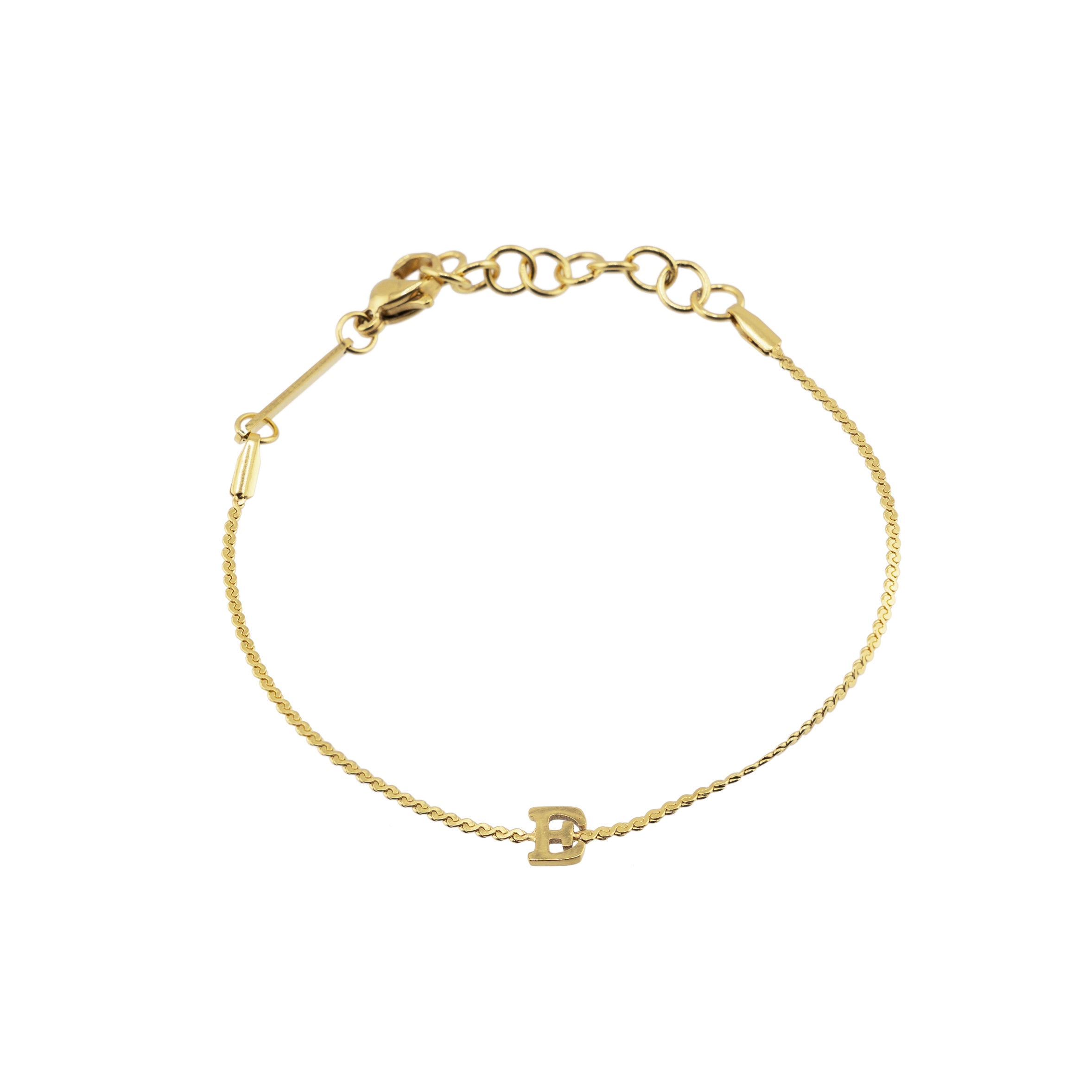 Waterproof Dainty Gold Initial Bracelet