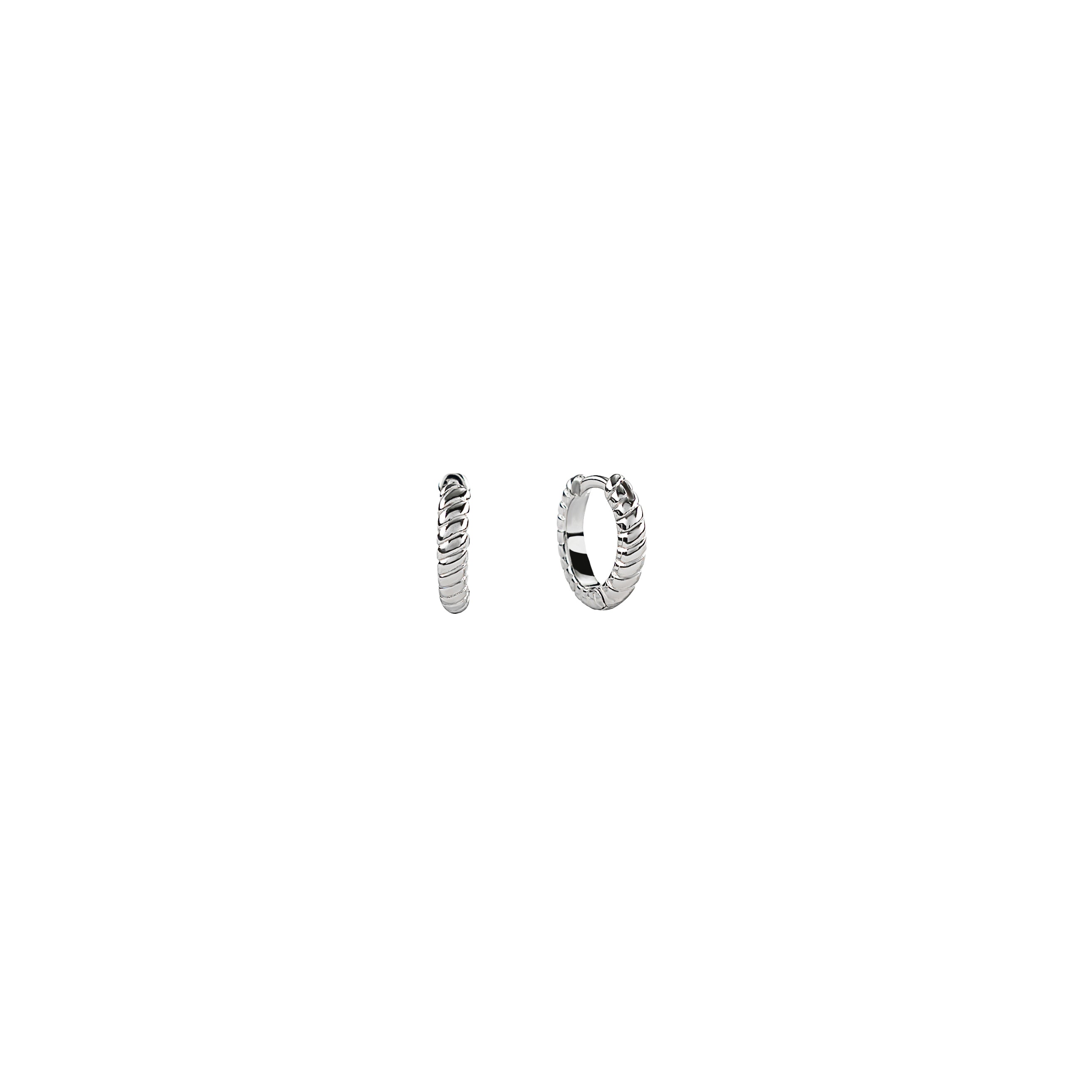 Demi-Fine Silver Twisted Huggies