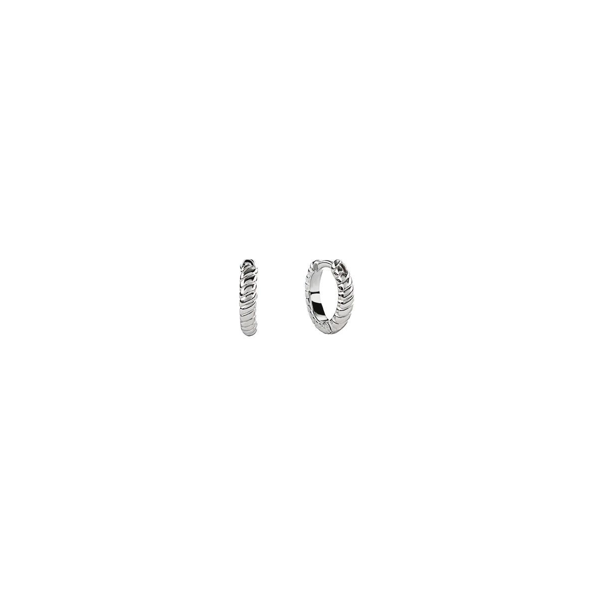 Demi-Fine Silver Twisted Huggies