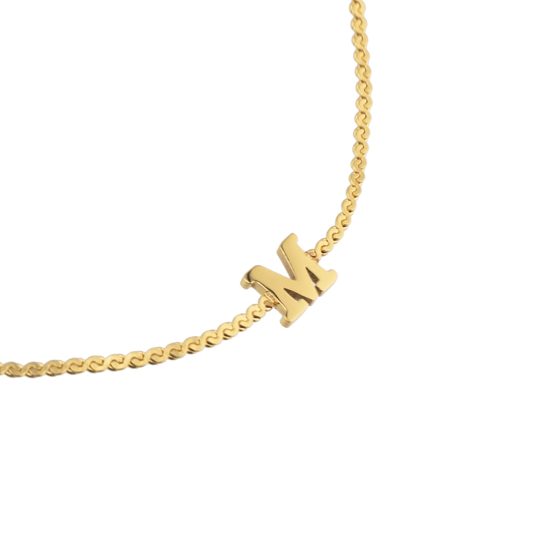 Waterproof Dainty Gold Initial Bracelet