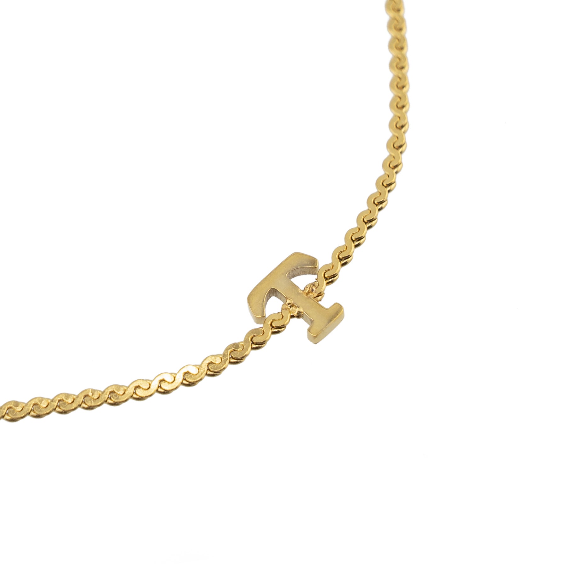 Waterproof Dainty Gold Initial Bracelet
