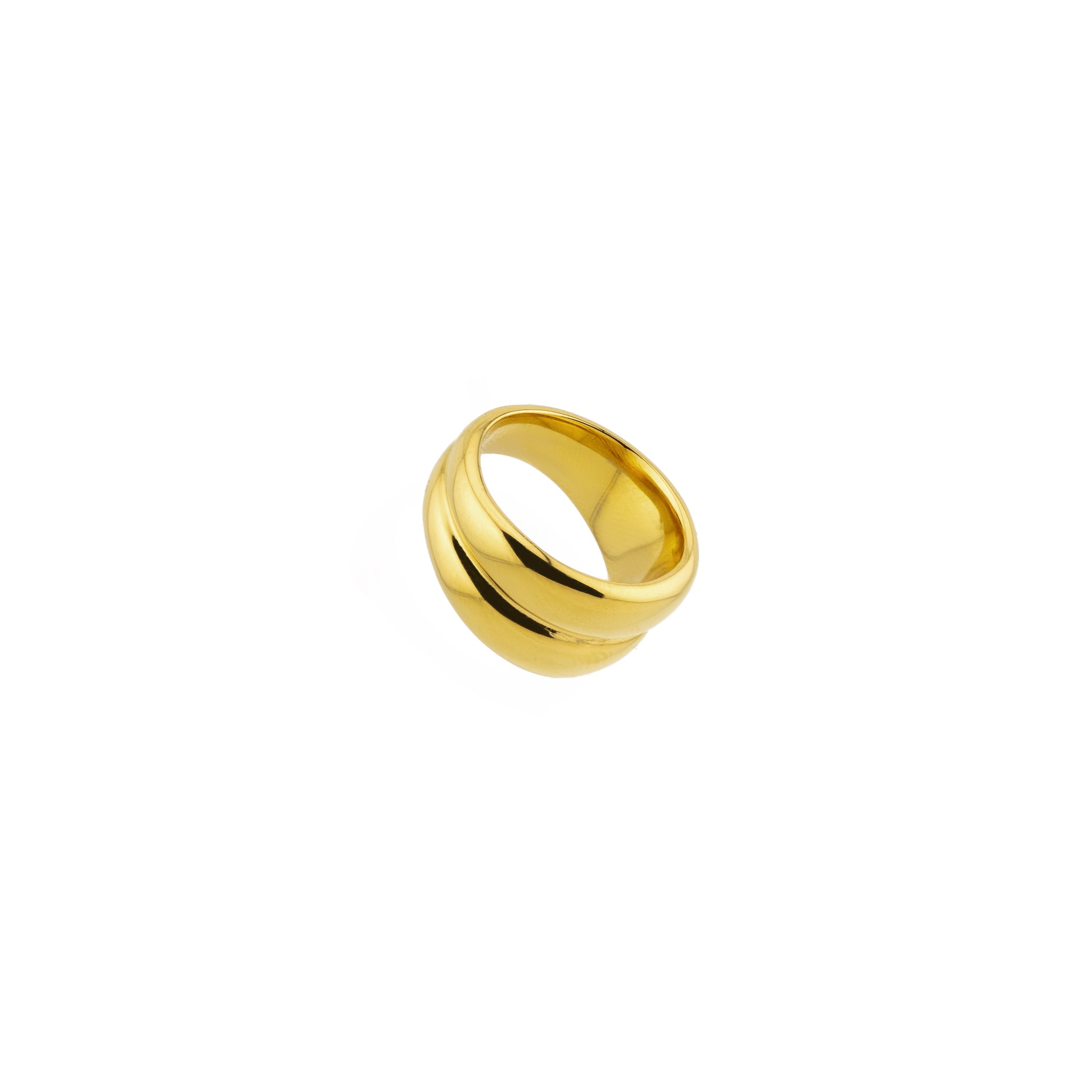 Waterproof Gold Twin Ring