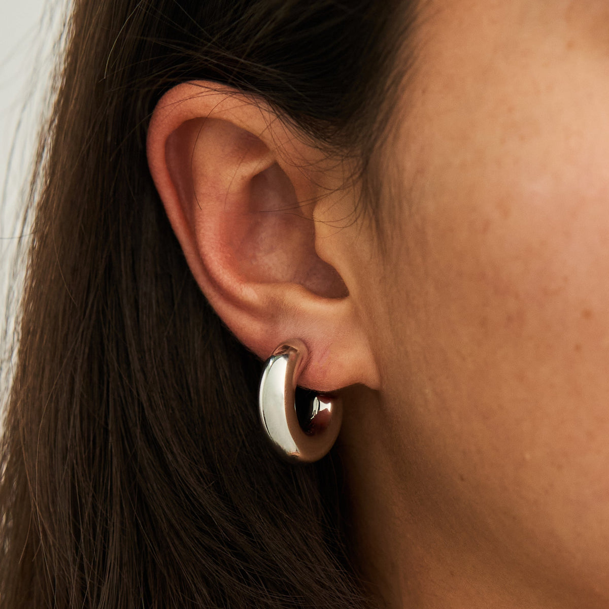 Waterproof Silver Bubble Mini Hoops