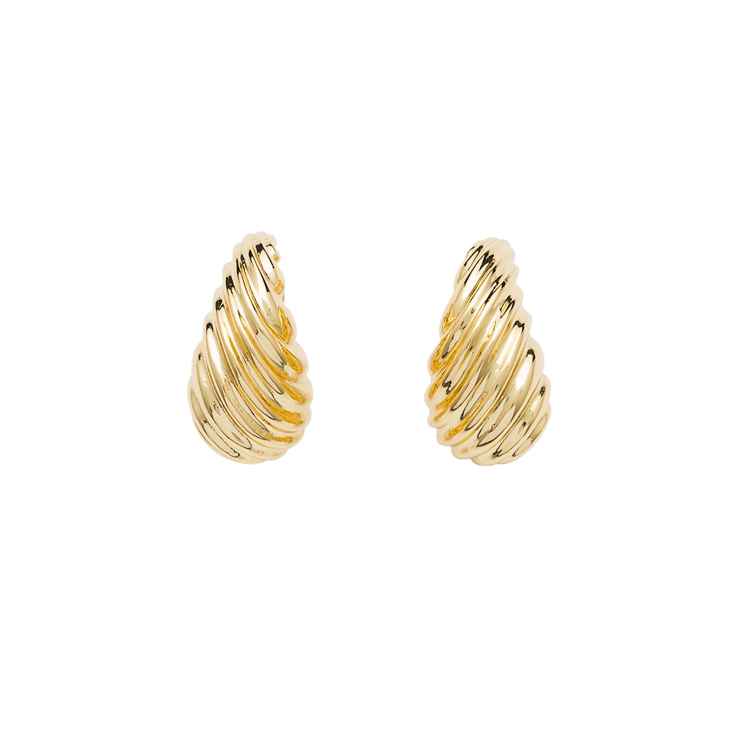 18K Gold Shell Drop Earrings