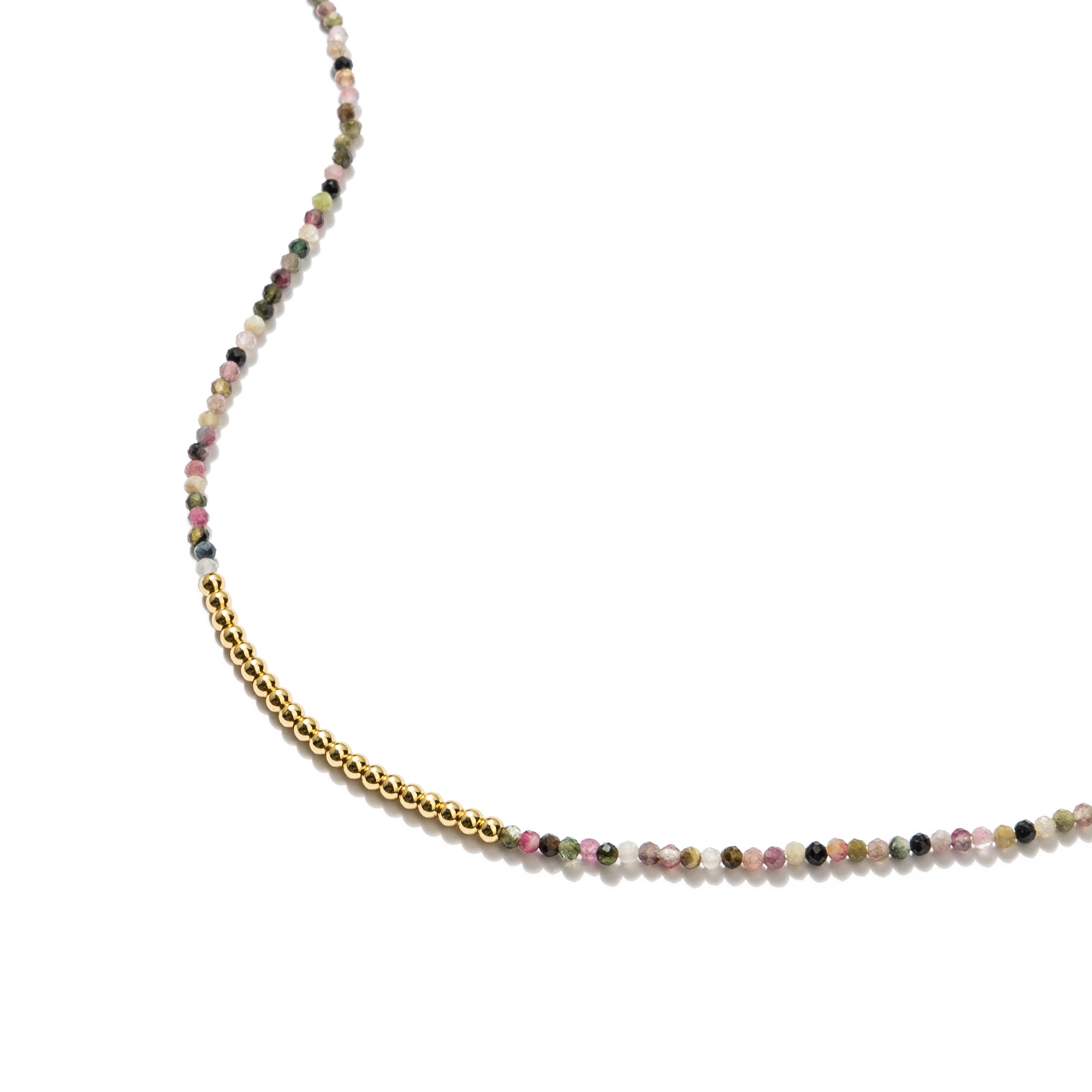 Waterproof Tourmaline Beaded Necklace