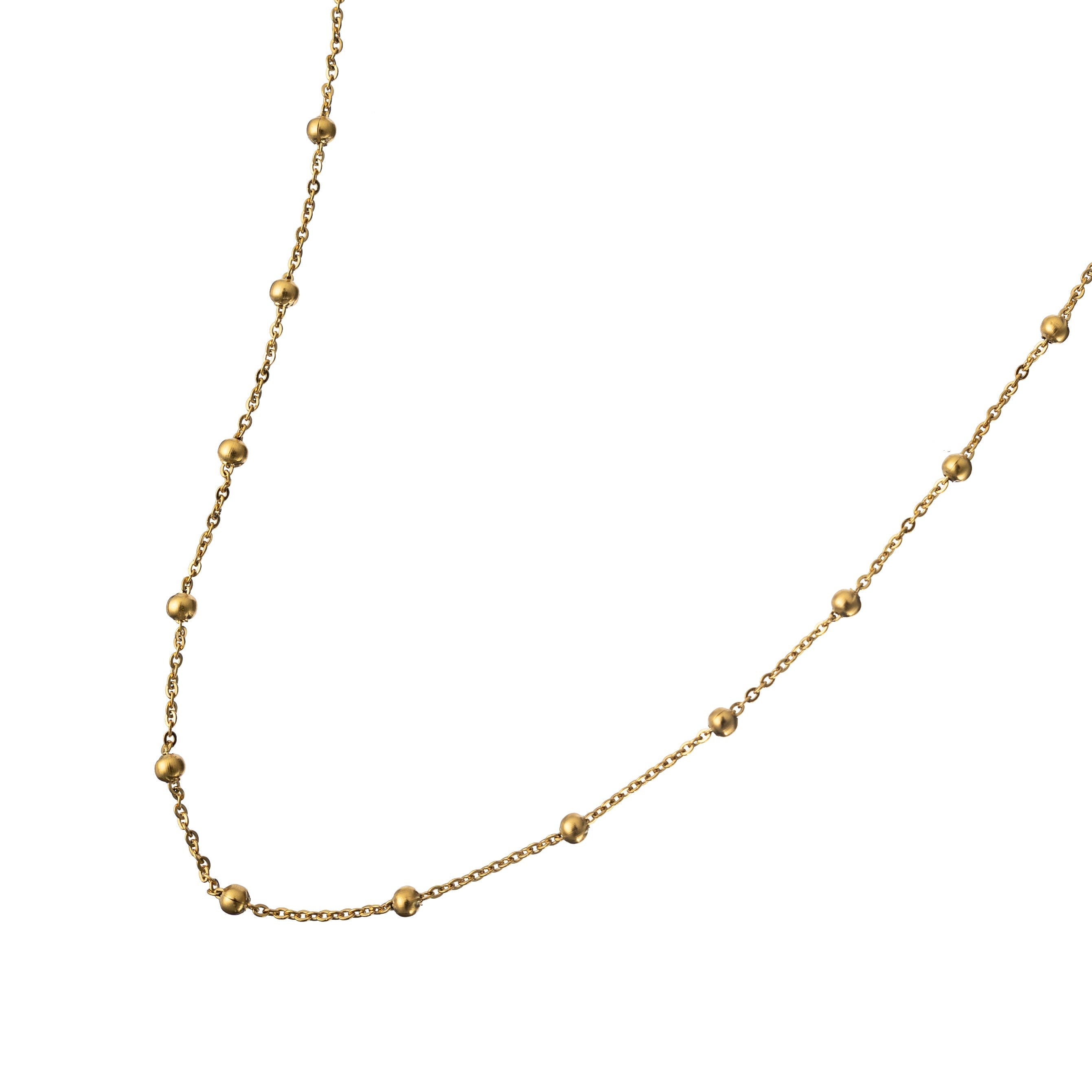 Waterproof Dotted Gold Necklace Chain
