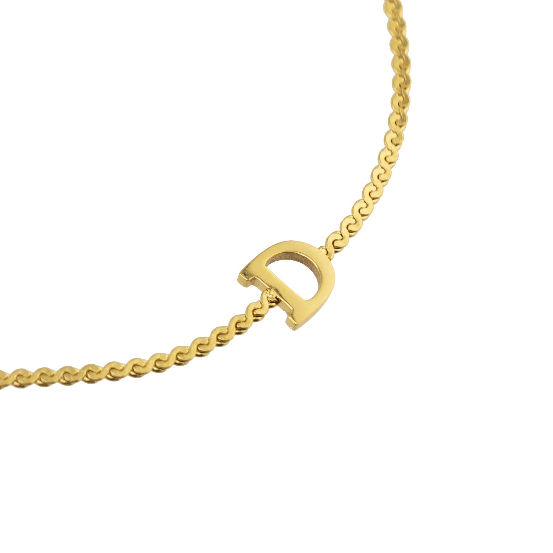 Waterproof Dainty Gold Initial Bracelet