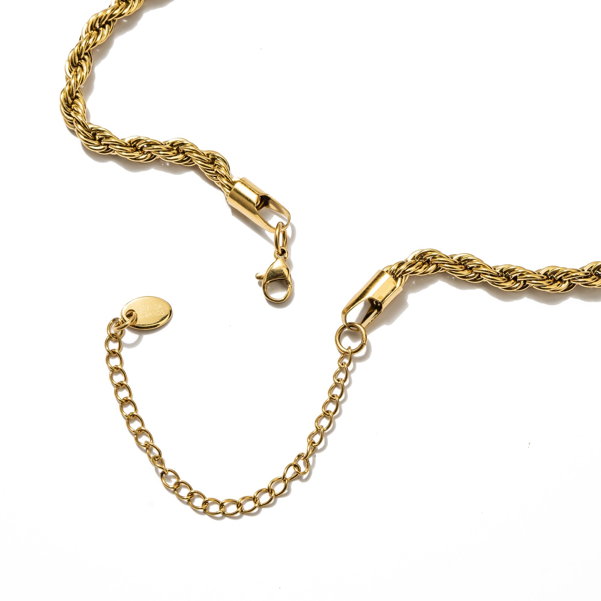 Waterproof Gold Chunky Rope Chain