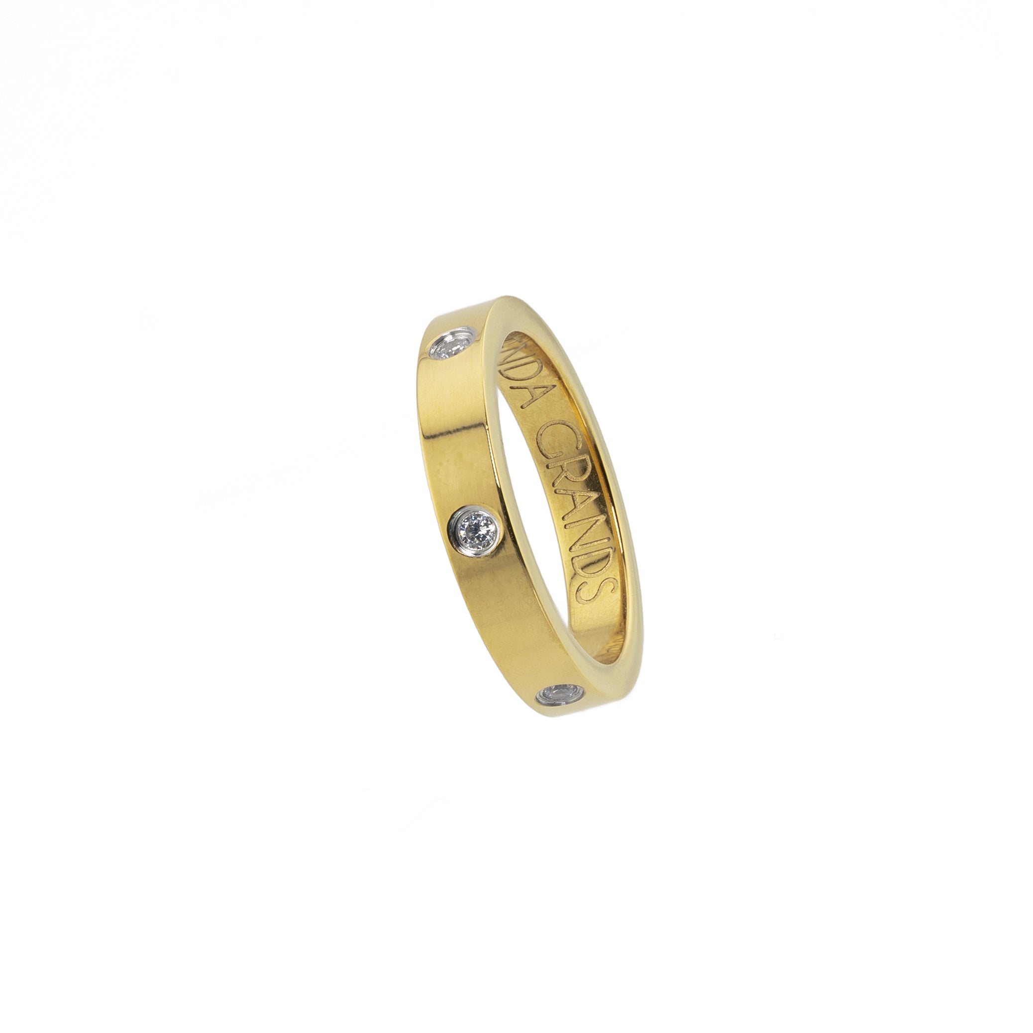 Waterproof Gold Diamond Ring Band