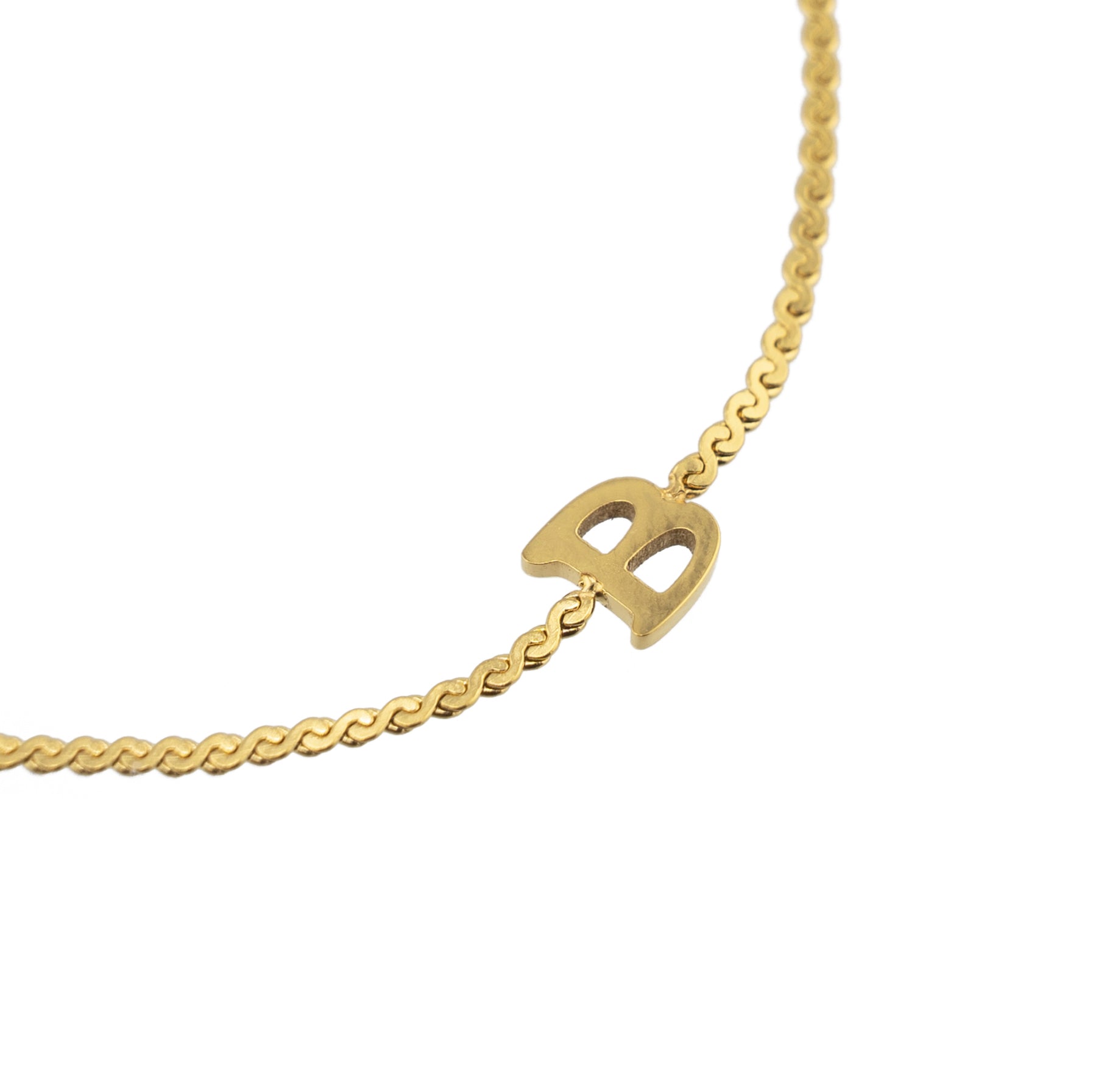 Waterproof Dainty Gold Initial Bracelet