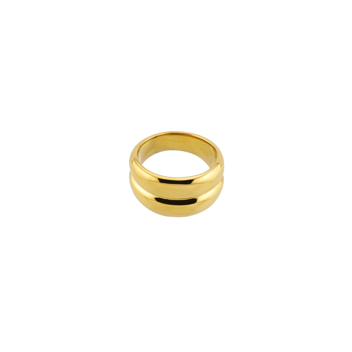 Waterproof Gold Twin Ring