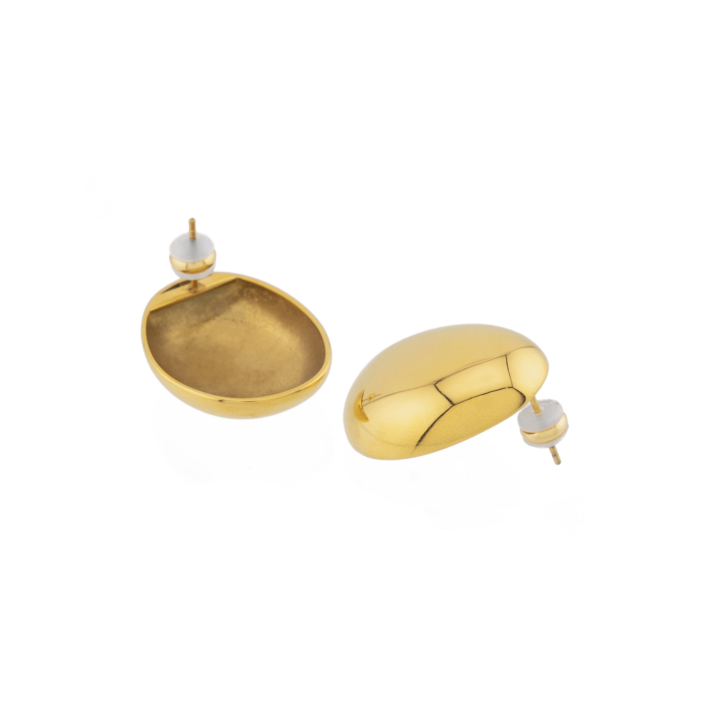 Waterproof Gold Statement Dome Earrings