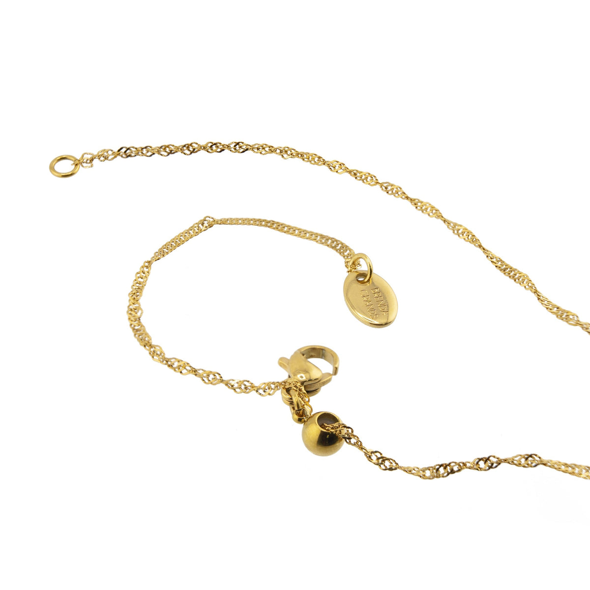 Waterproof Gold Tennis Cross Pendant Necklace
