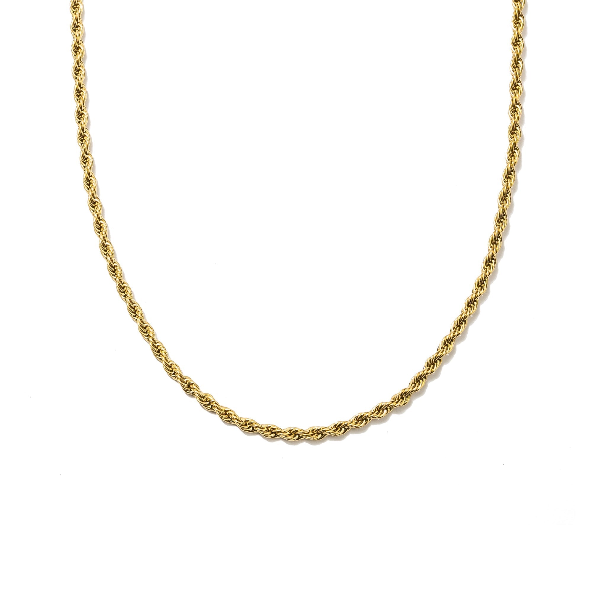 Waterproof Gold Chunky Rope Chain