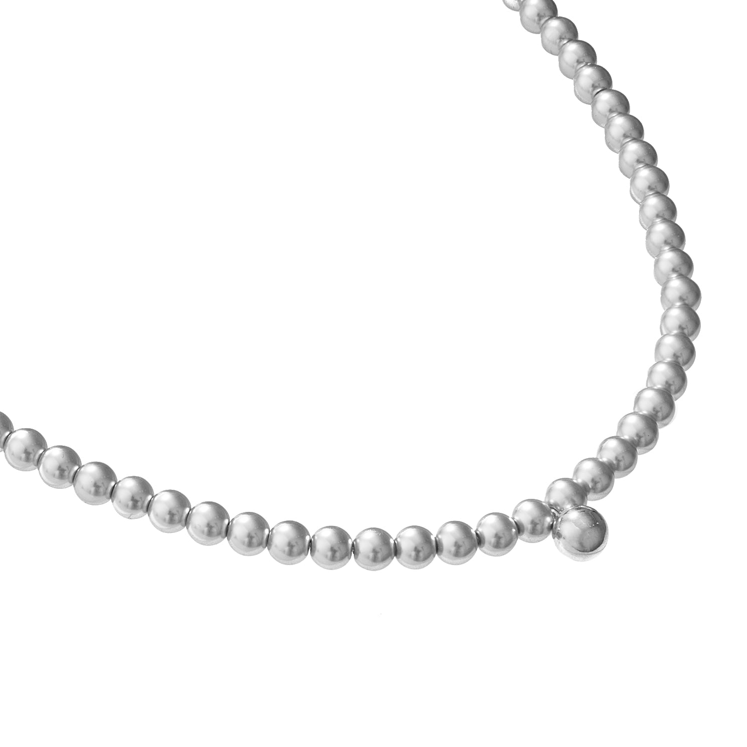 Waterproof Silver Pearls Necklace