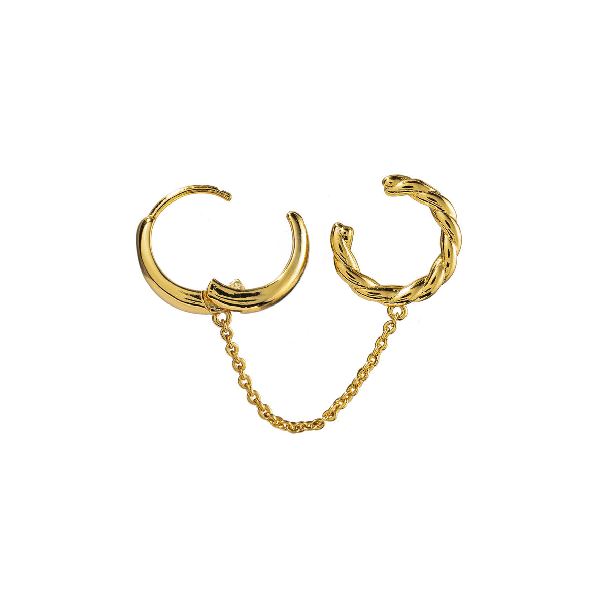 18K Gold Zenith + Twisted ear cuff Single