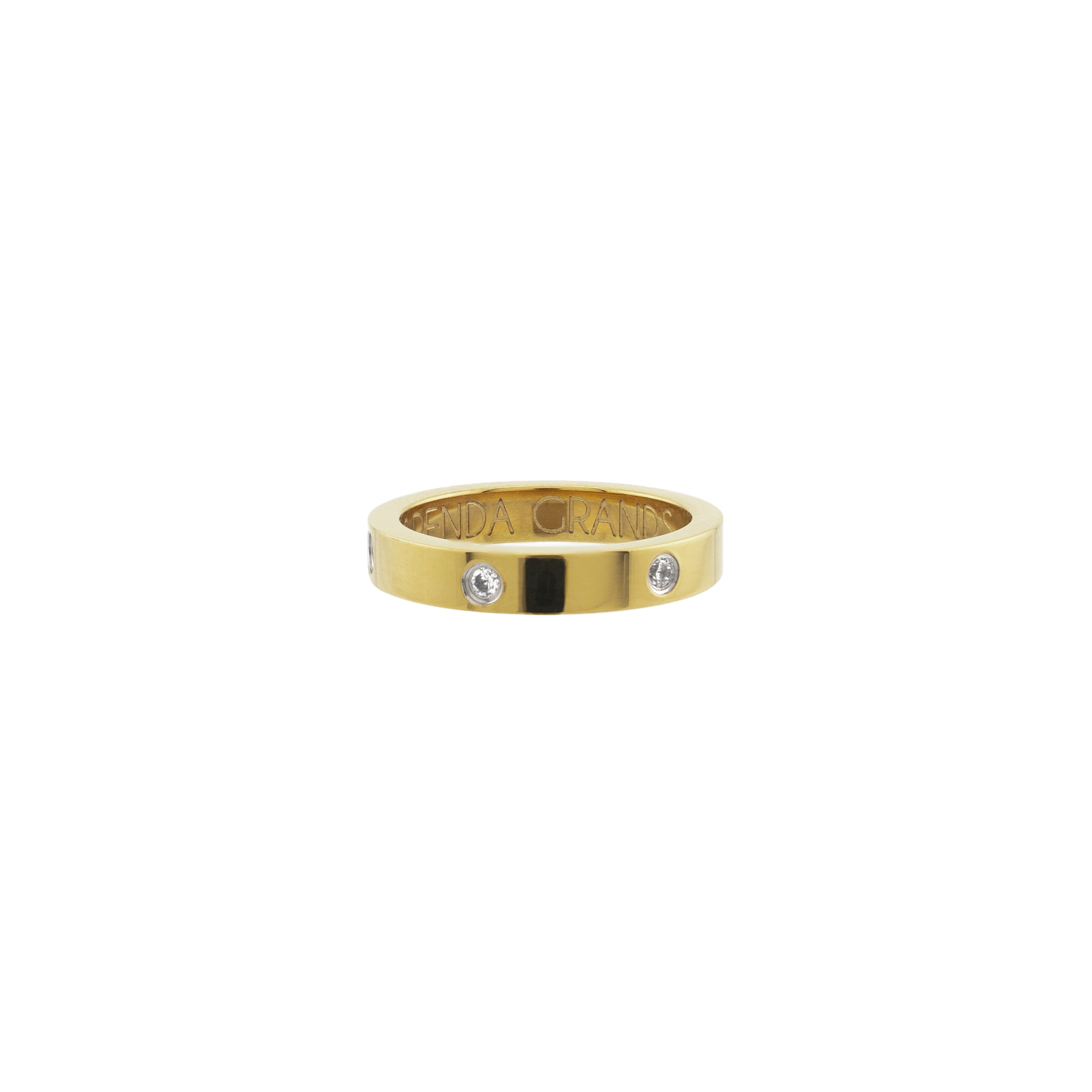 Waterproof Gold Diamond Ring Band